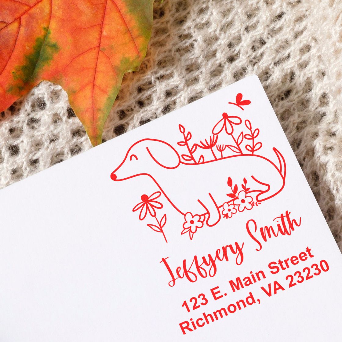 PSI Pre-Inked Whimsical Pets Darling Dachshund Mail Stamper - Engineer Seal Stamps