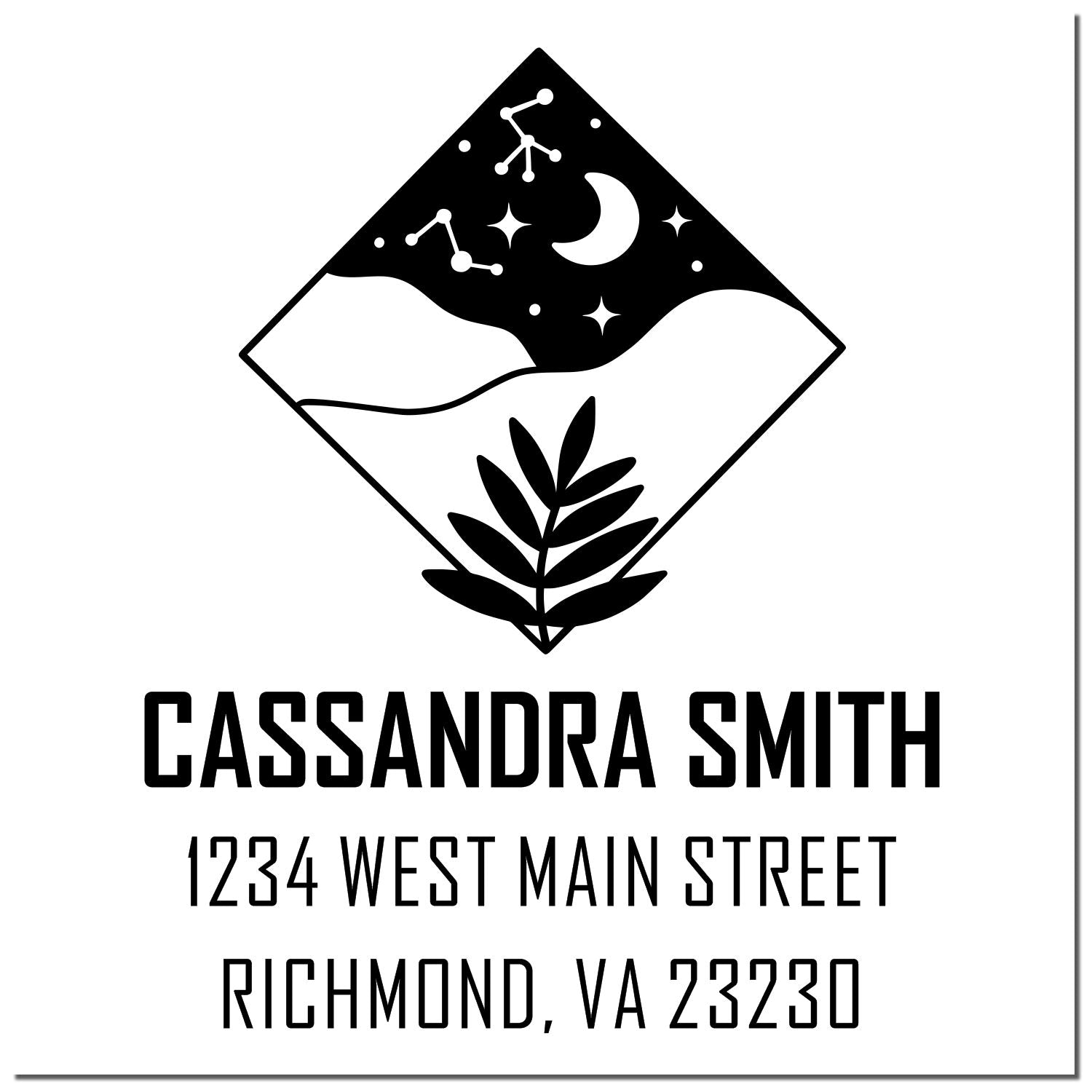 Desert Sky Customized Return Address Stamp