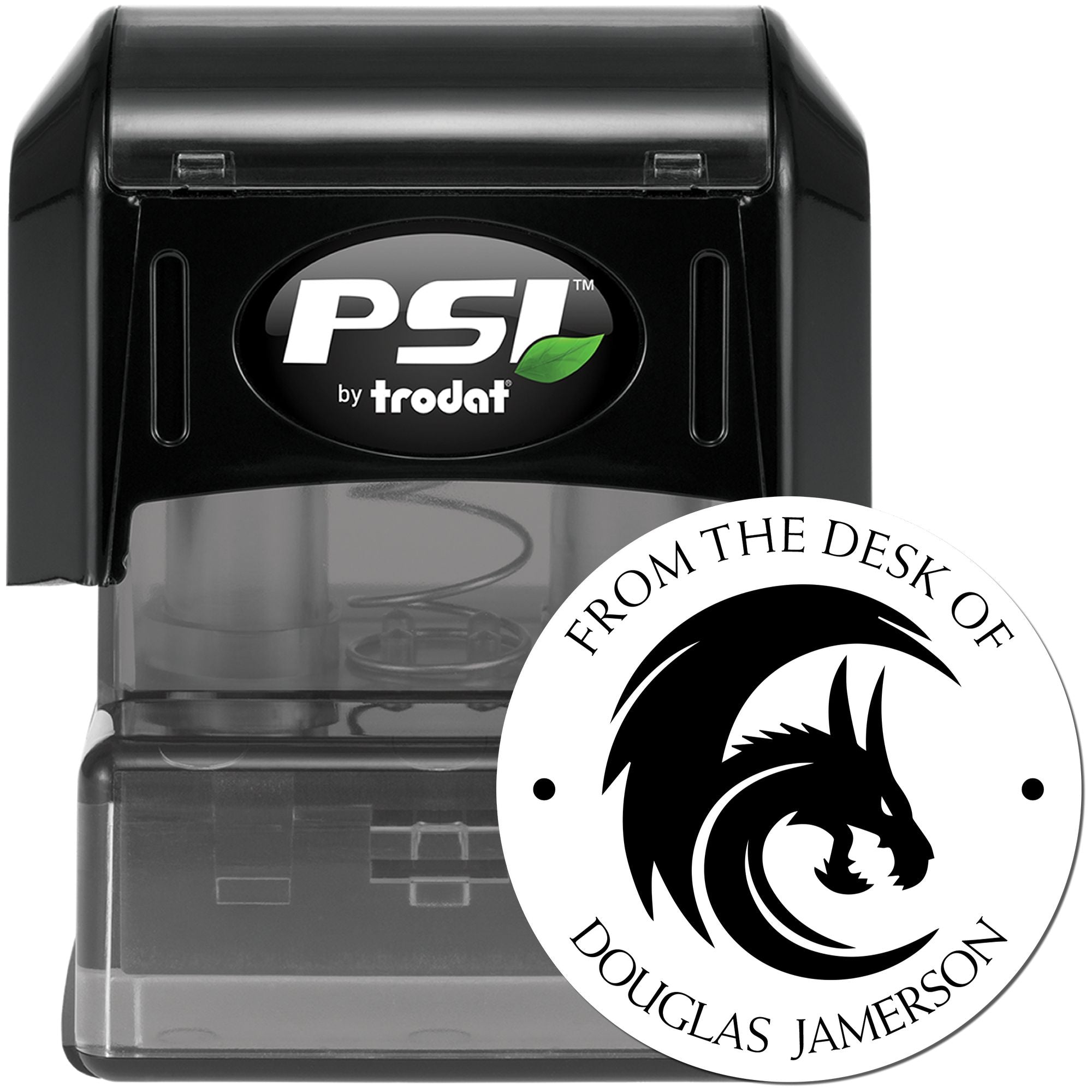 PSI Pre-Inked Flame Whisker Custom Made Private Library Stamper - Engineer Seal Stamps