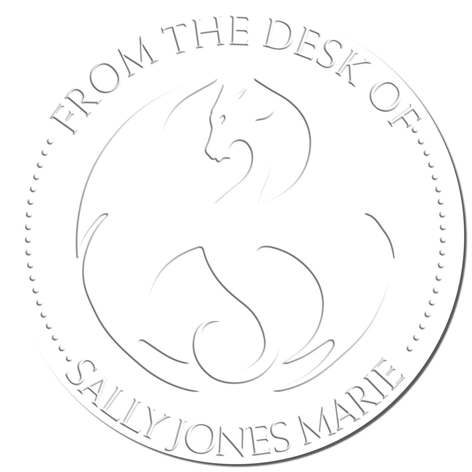 Soft Sparkle Scales Personalized Book Embossing Seal