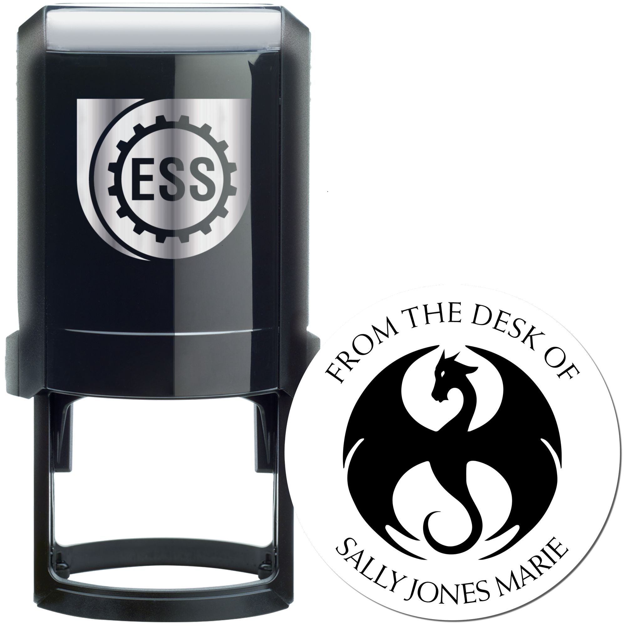 Self-Inking Sparkle Scales Custom Made Bibliophile Stamp - Engineer Seal Stamps