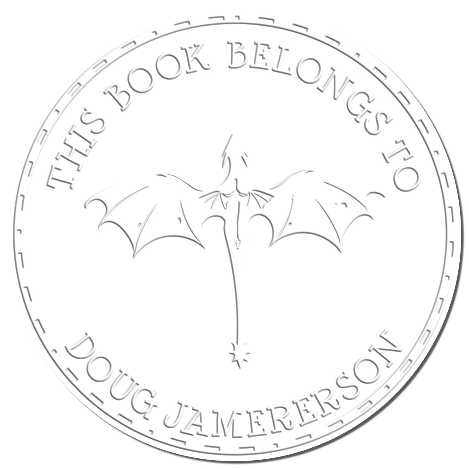 Soft Twilight Fang Personalized Book Embossing Stamp