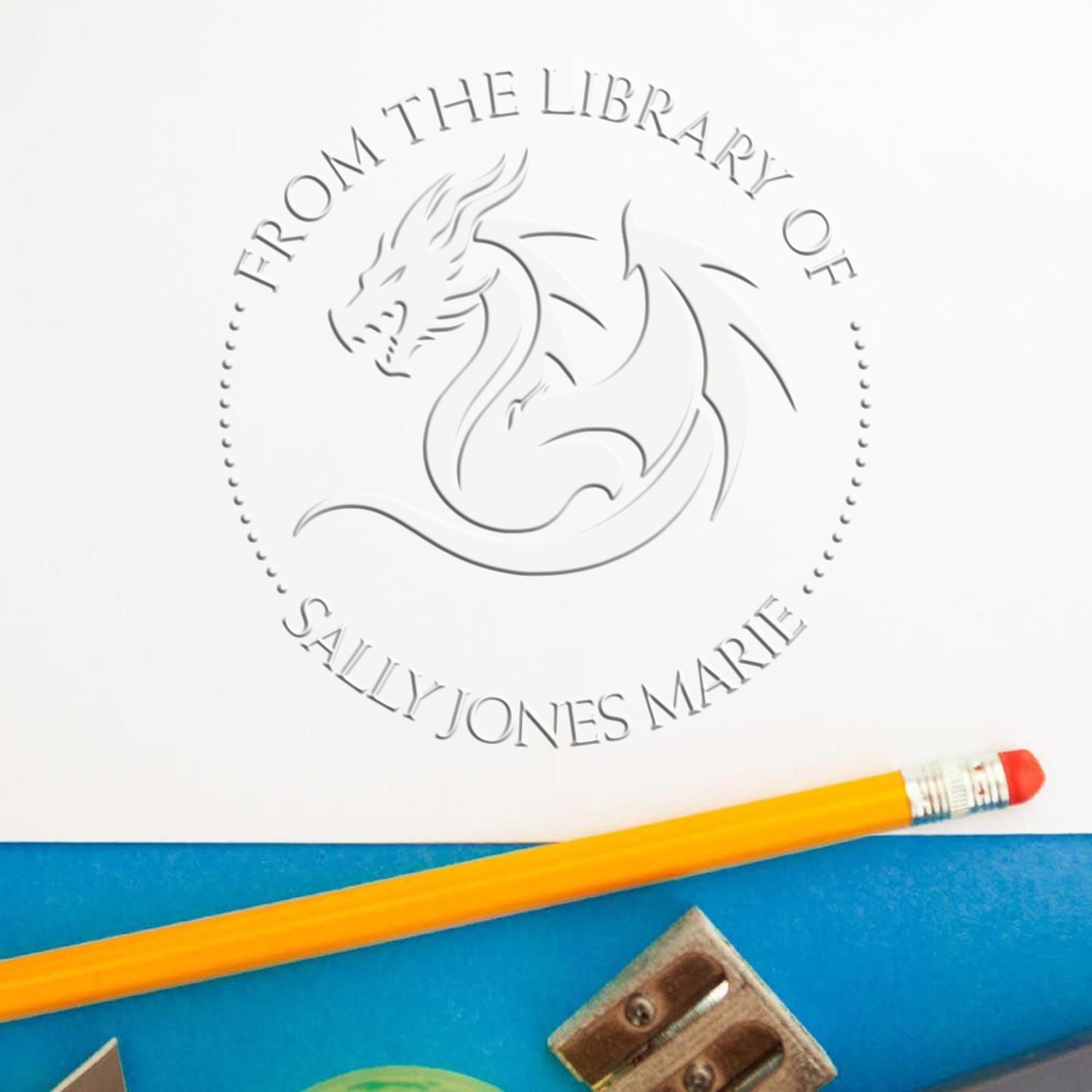 Hybrid Thunder Tail Personalized Bookplate Paper Embosser - Engineer Seal Stamps