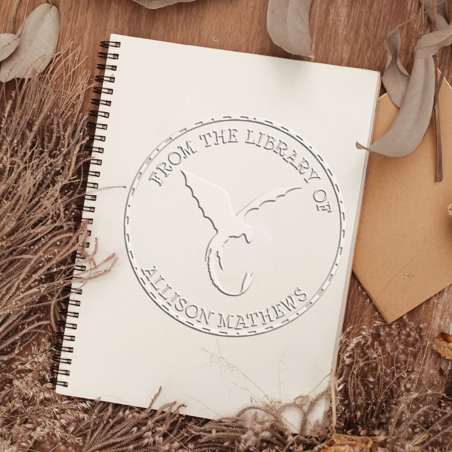 Soft Frost Breath Personalized Book Belongs to Embossing Seal