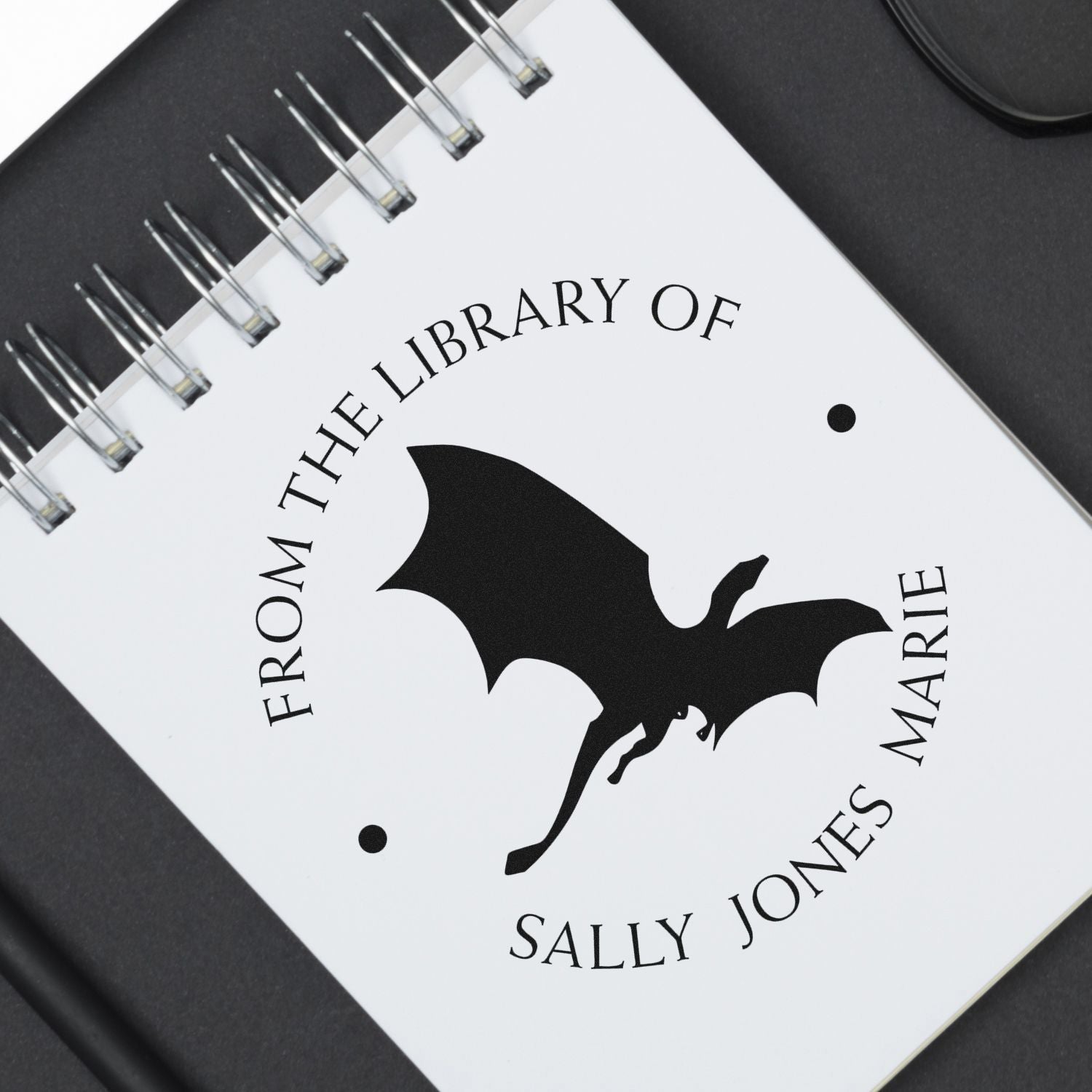 Wood Handle Sky Dancer Custom Bookplate Stamper