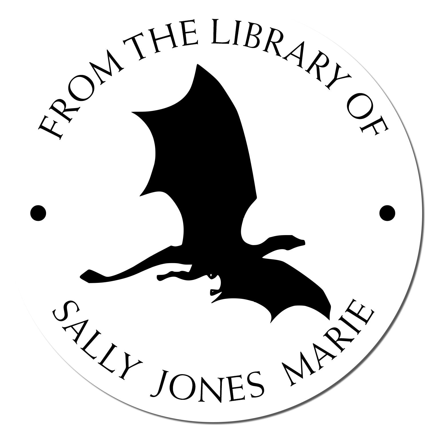 Wood Handle Sky Dancer Custom Bookplate Stamper