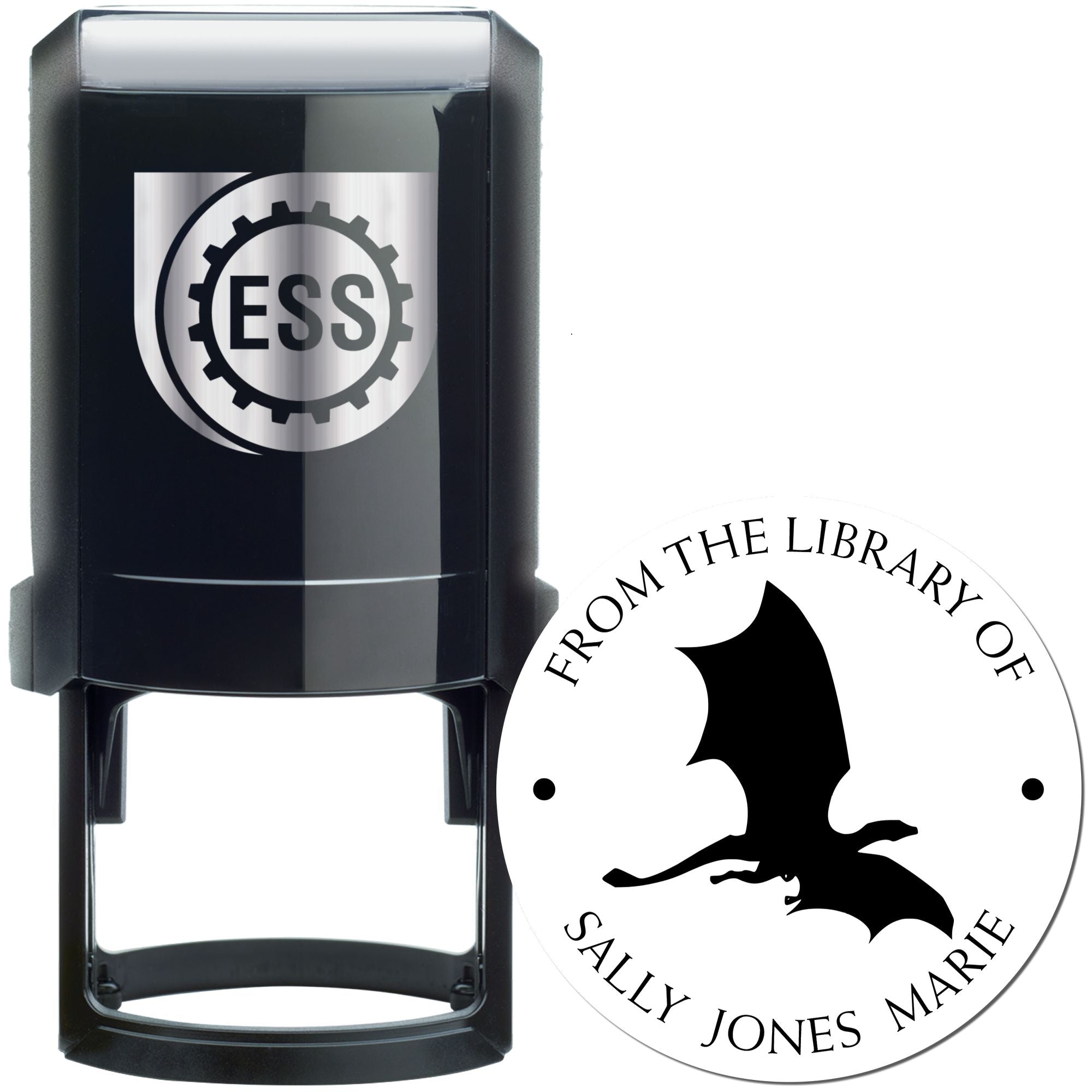 Self-Inking Sky Dancer Custom Made Book Library Stamper - Engineer Seal Stamps