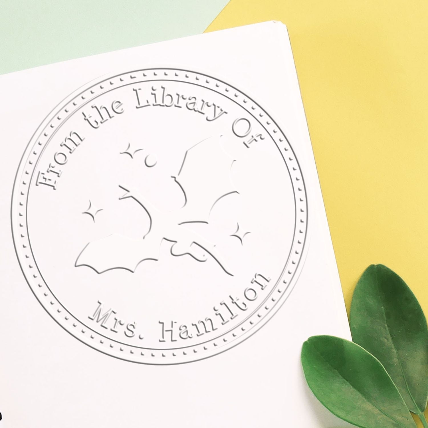 Hybrid Rune Claw Personalized Bookworm Embossing Stamp - Engineer Seal Stamps