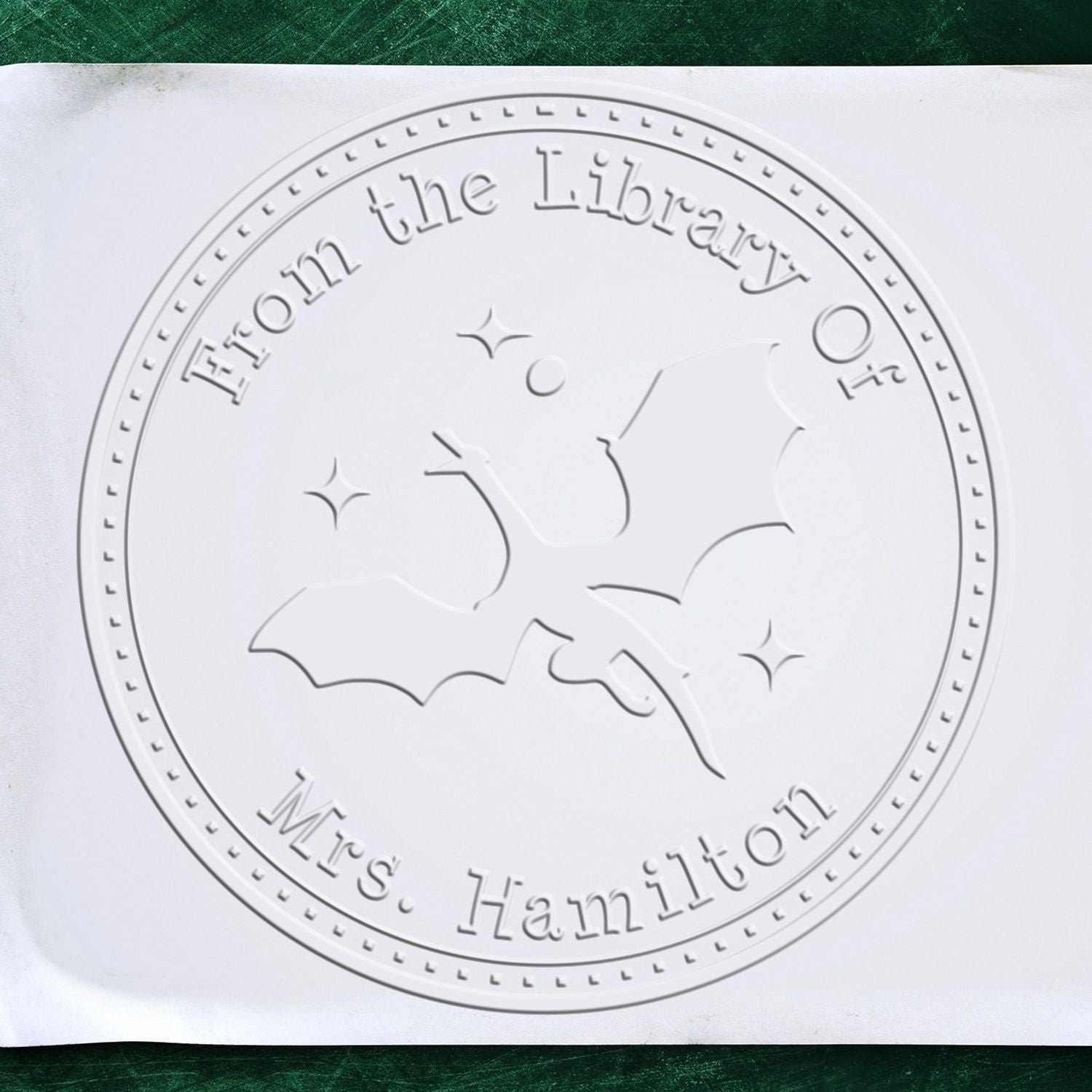 Hybrid Rune Claw Personalized Bookworm Embossing Stamp - Engineer Seal Stamps