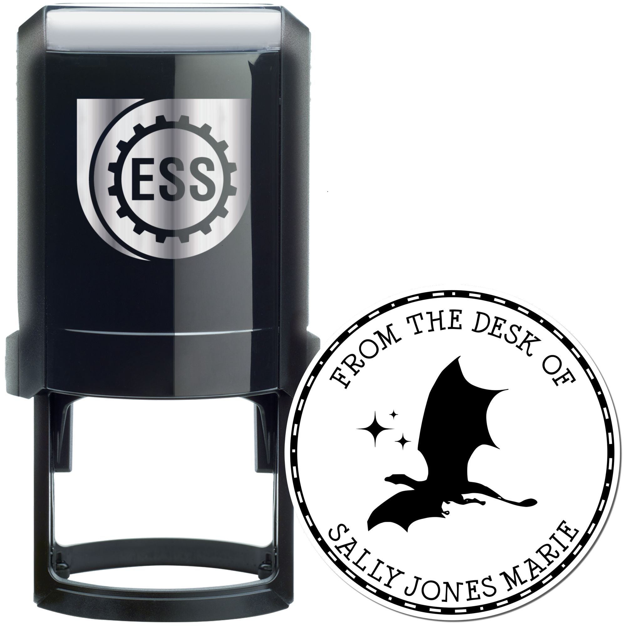 Self-Inking Solar Flare Custom Made Book Name Stamper - Engineer Seal Stamps