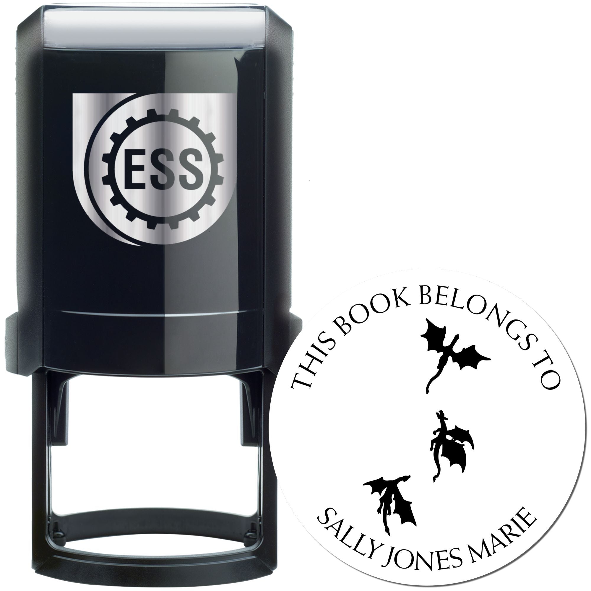 Self-Inking Nebula Nest Custom Made Book Ownership Stamp - Engineer Seal Stamps