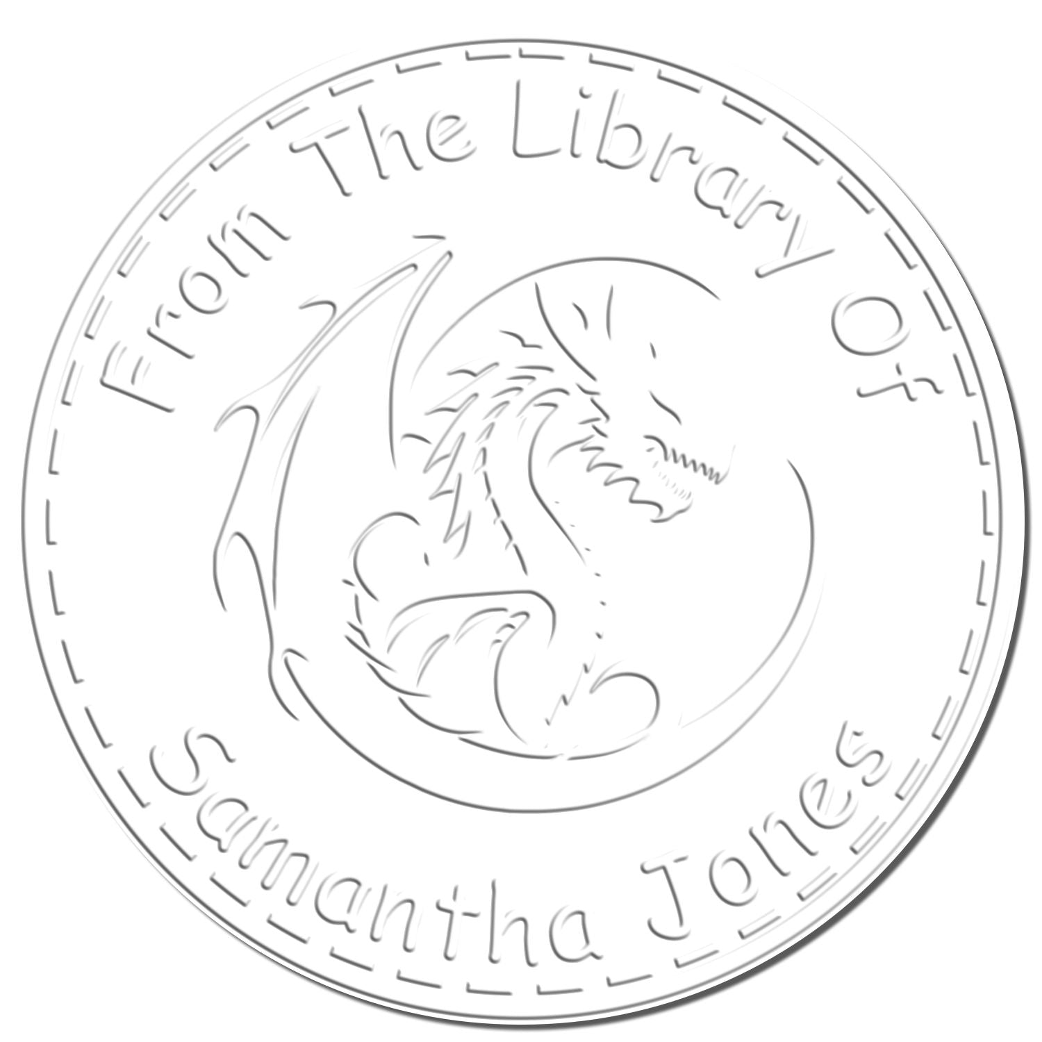 Soft Shimmer Shade Personalized Book Lover Embossed Stamp