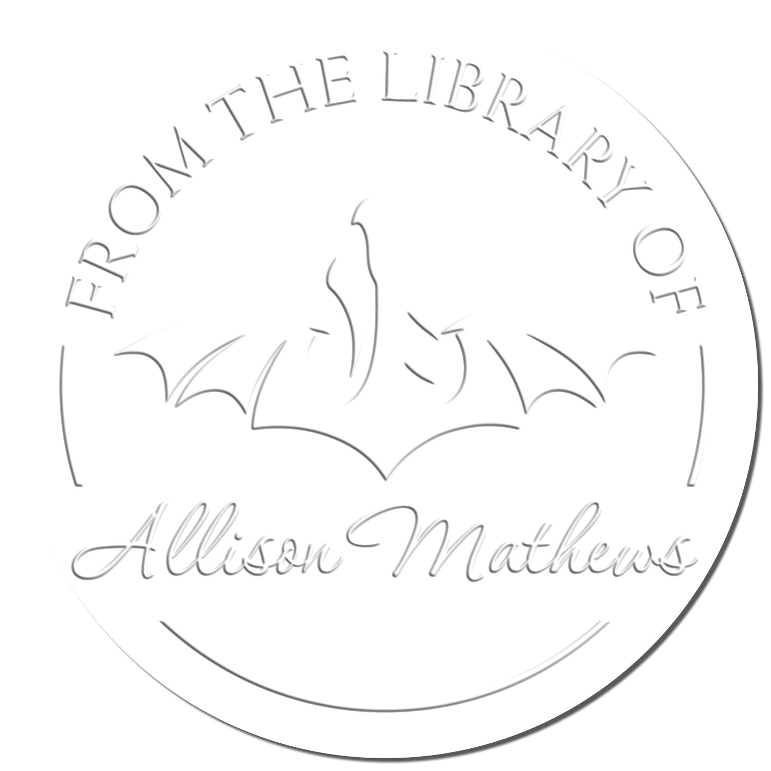 Soft Crystal Crest Personalized Book Lover Embossing Seal