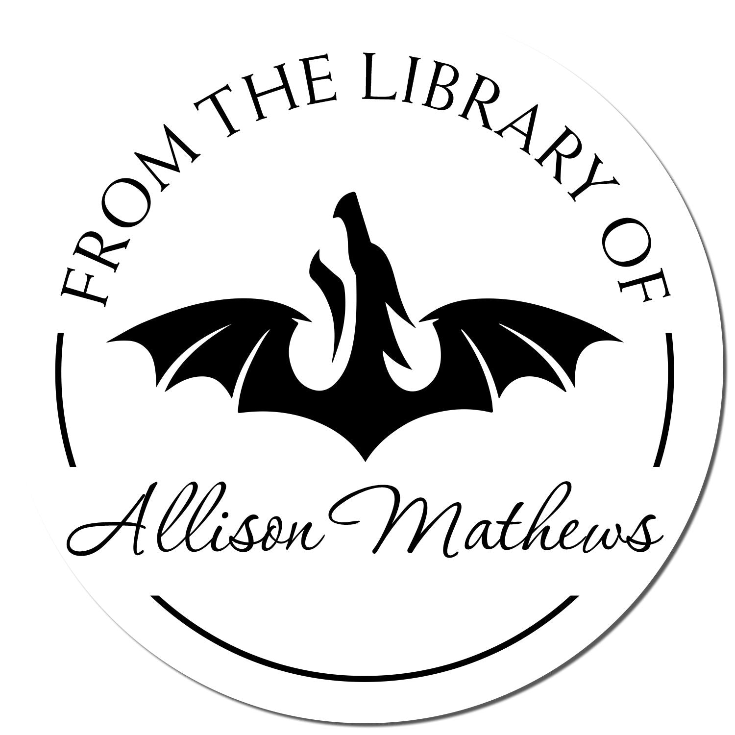 PSI Pre-Inked Crystal Crest Personalized Book Library Stamp - Engineer Seal Stamps