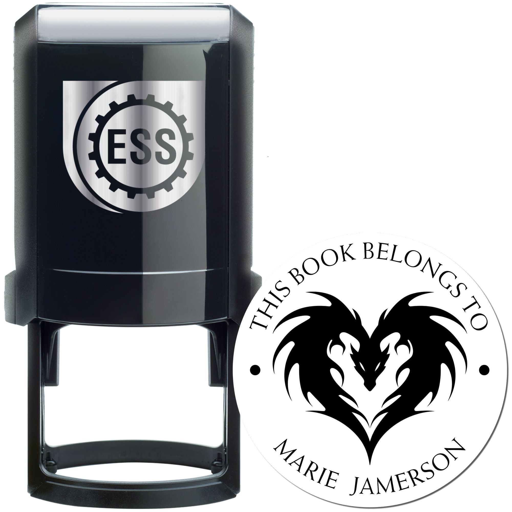 Self-Inking Ember Flame Custom Made Bookplate Stamper - Engineer Seal Stamps