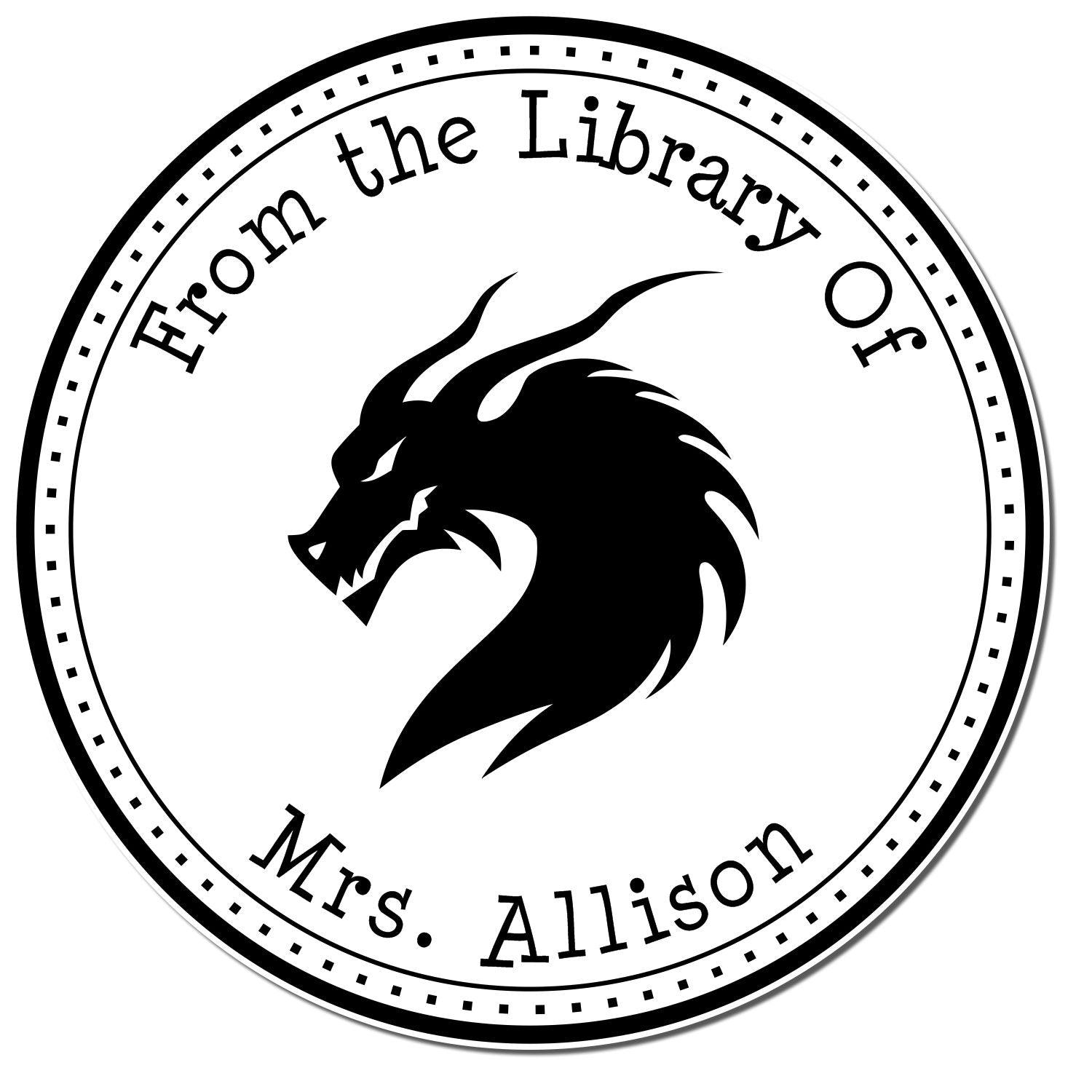 Self-Inking Sky Shimmer Custom Made Bookworm Stamp - Engineer Seal Stamps