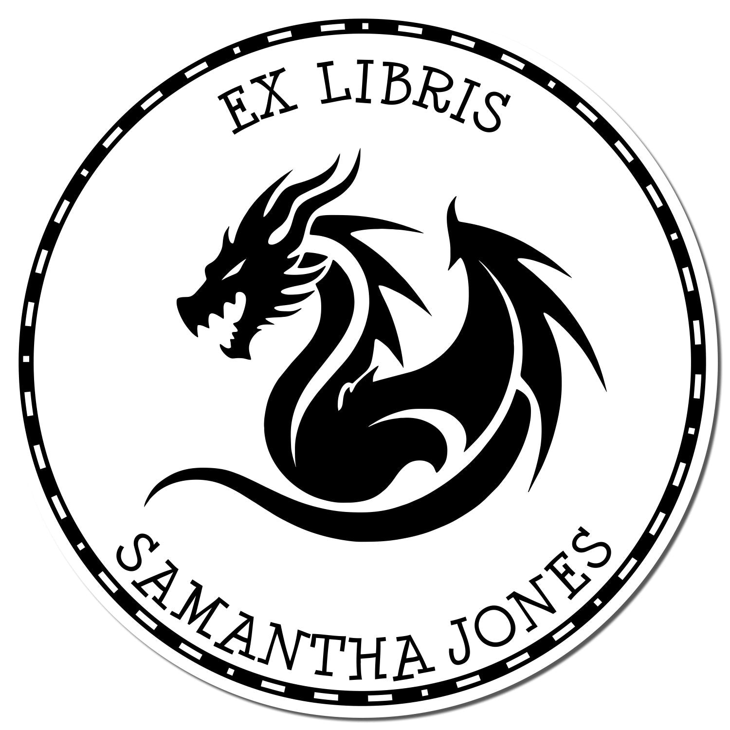 PSI Pre-Inked Frost Fang Personalized Book Lover Stamper - Engineer Seal Stamps