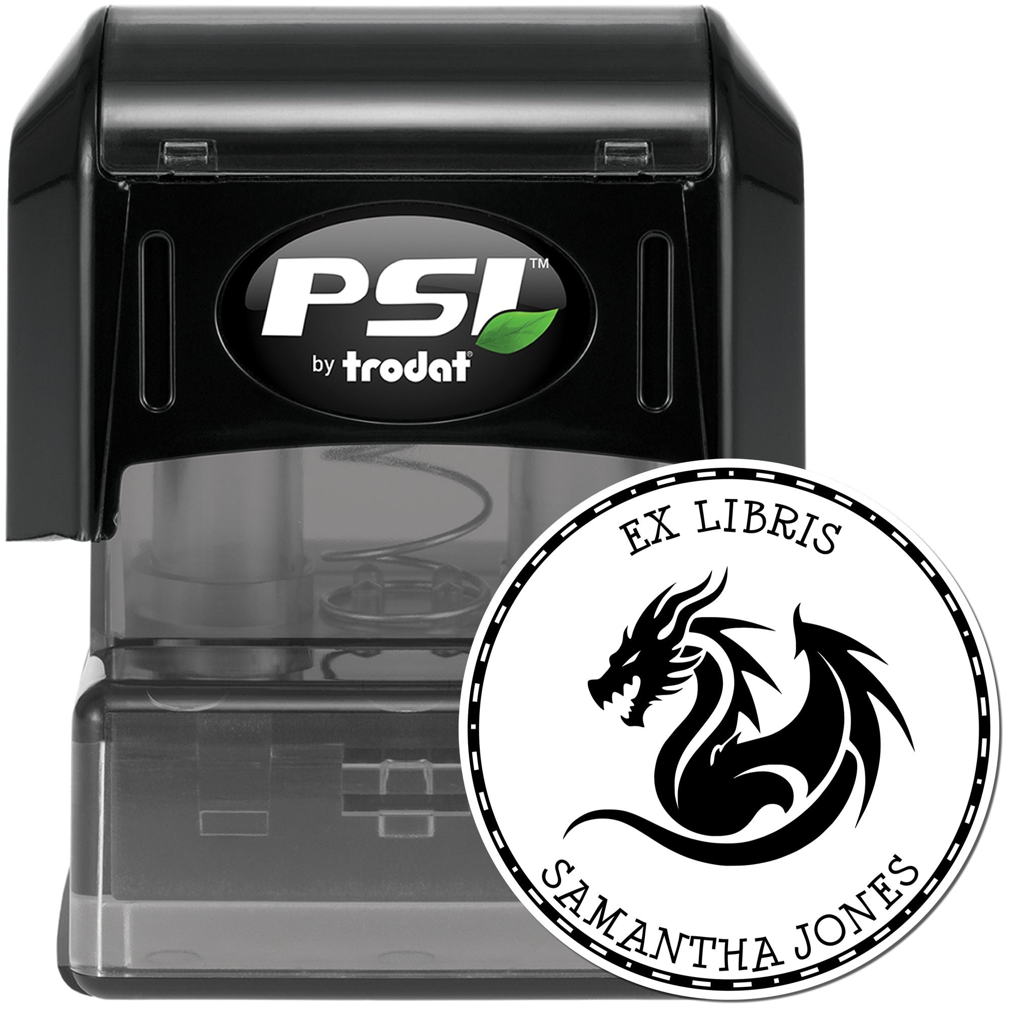 PSI Pre-Inked Frost Fang Personalized Book Lover Stamper - Engineer Seal Stamps