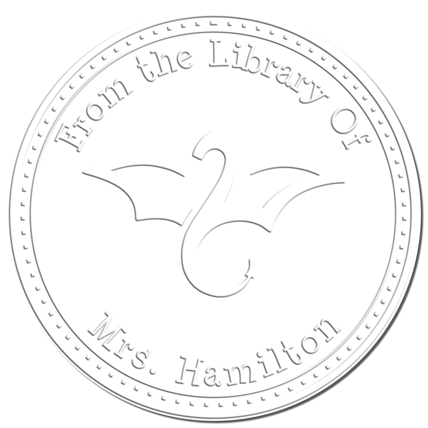 Soft Thunder Wing Personalized Book Name Embossed Stamp