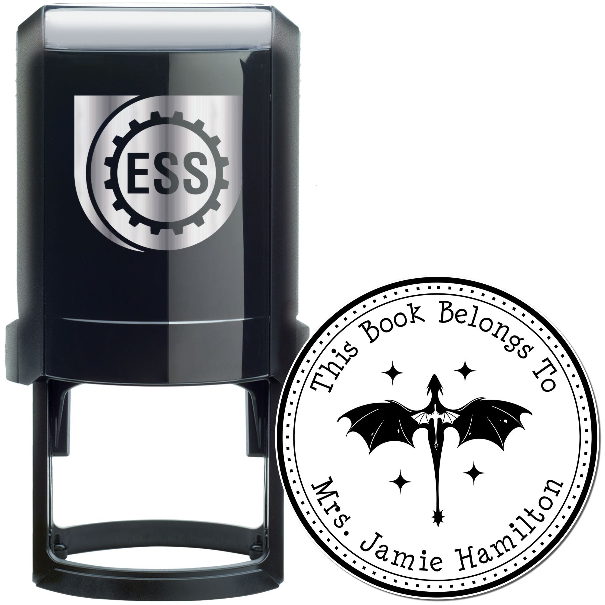 Self-Inking Diamond Scale Custom Made Library Stamp - Engineer Seal Stamps