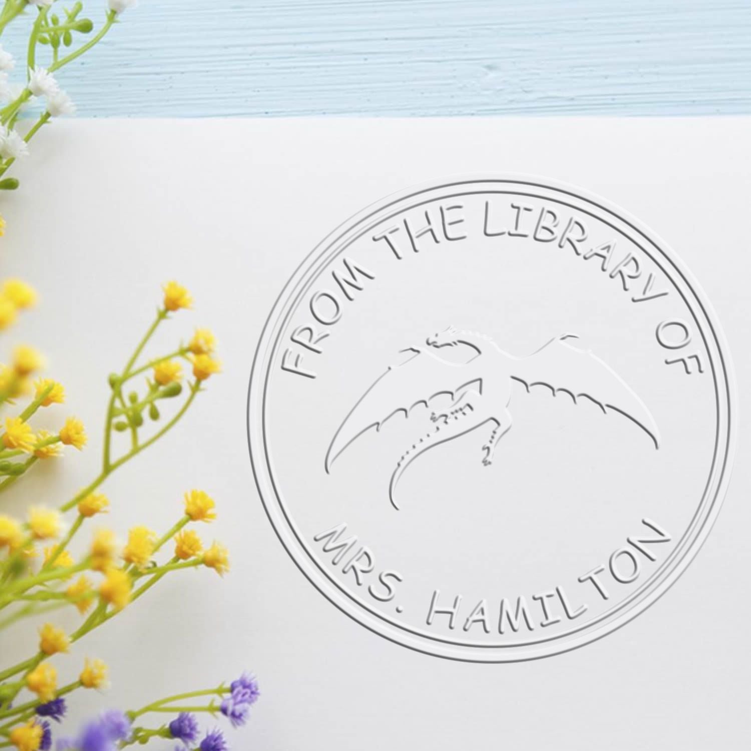 Hybrid Storm Whisper Personalized Library Collection Embossing Stamp - Engineer Seal Stamps