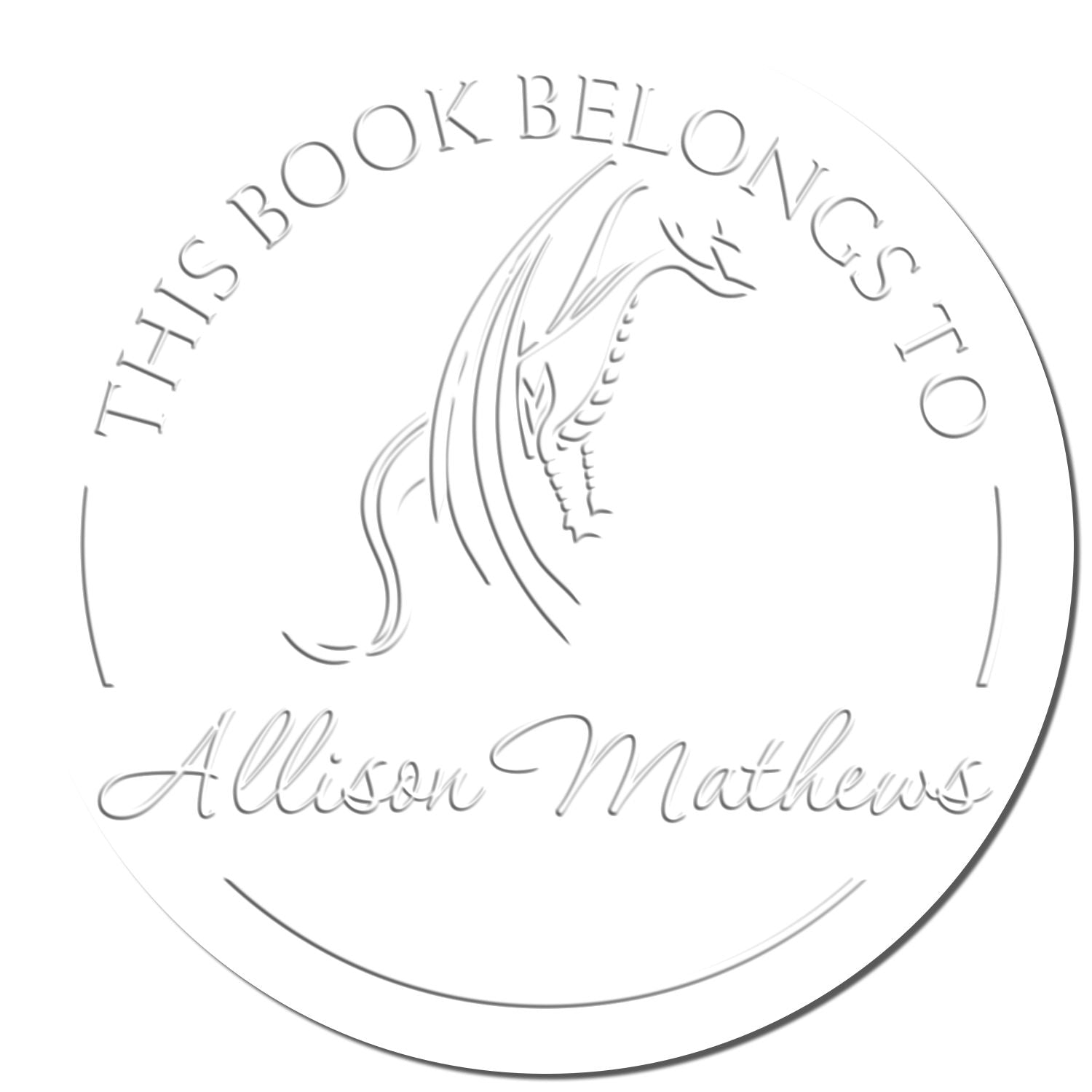 Soft Sun Spark Personalized Book Ownership Embossed Stamp