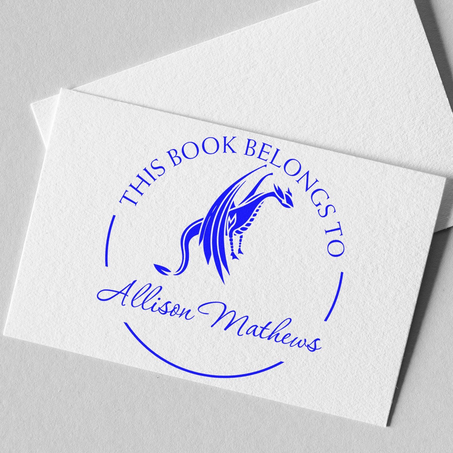PSI Pre-Inked Sun Spark Personalized Book Property Stamp - Engineer Seal Stamps