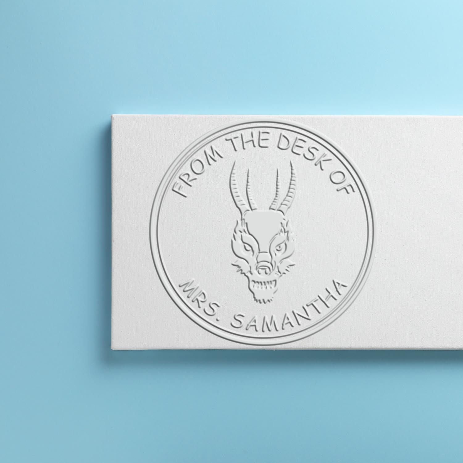 Soft Ocean Roar Personalized Book Ownership Embossing Seal