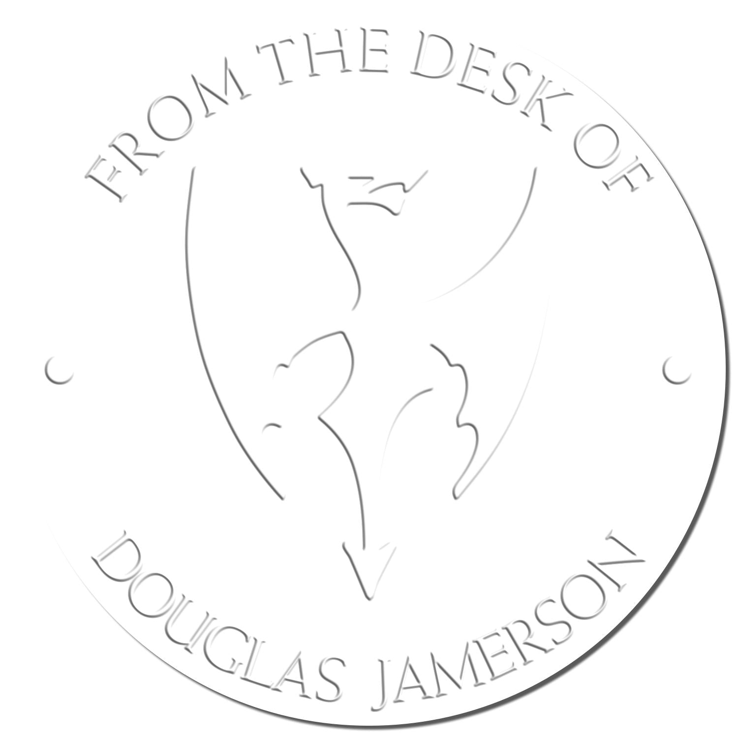 Desk Lightning Strike Personalized Library Name Embossed Stamp - Engineer Seal Stamps