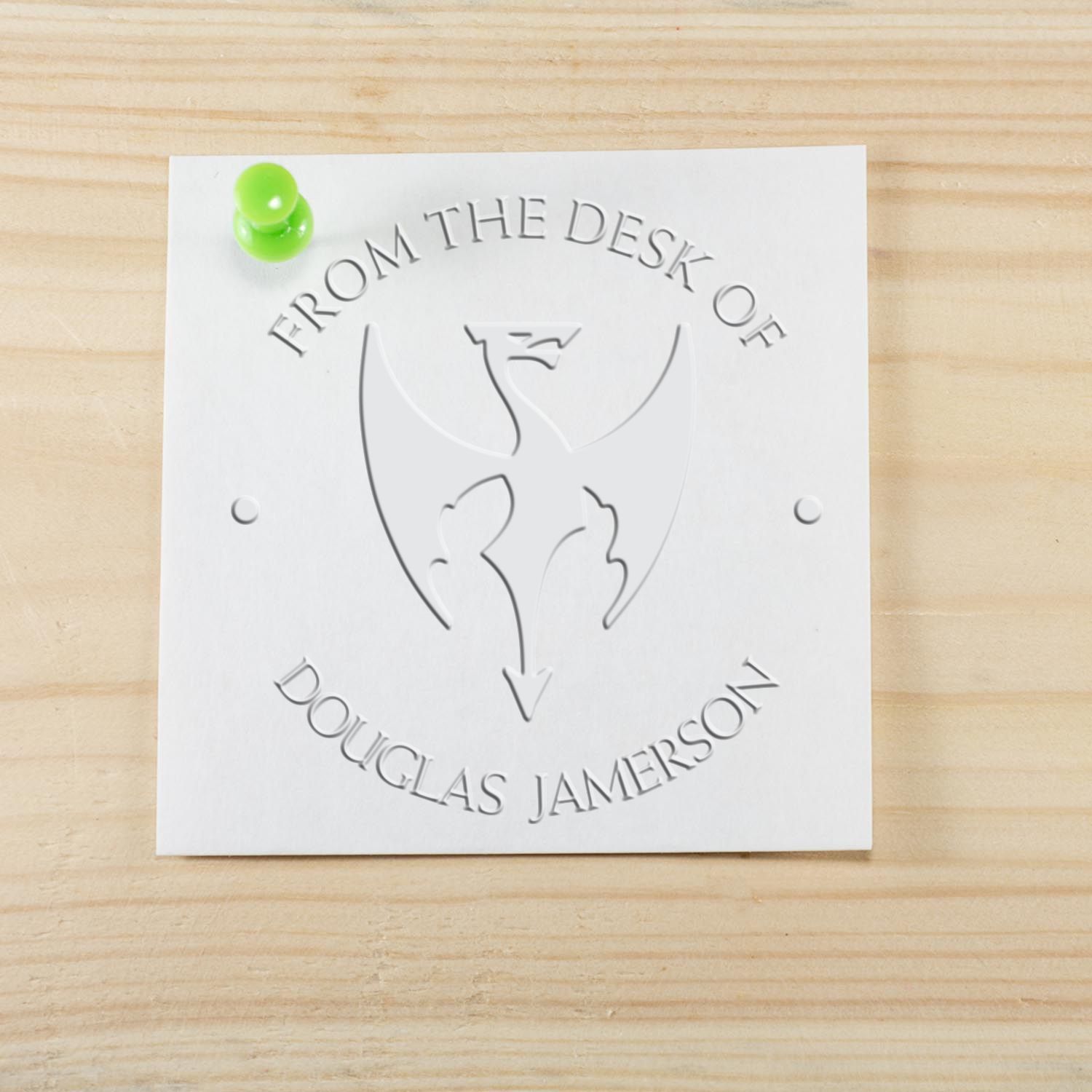 Desk Lightning Strike Personalized Library Name Embossed Stamp - Engineer Seal Stamps