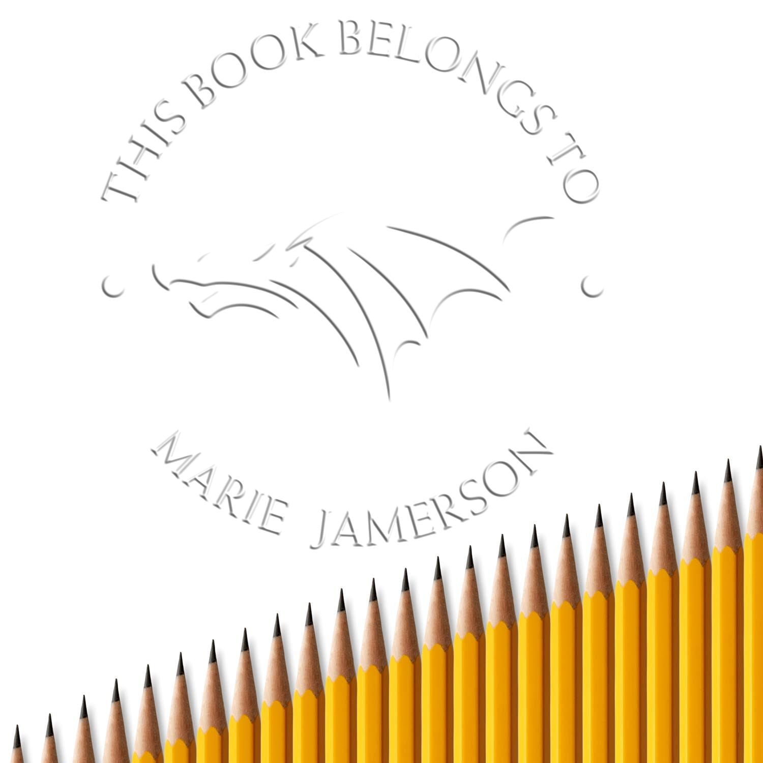 Hybrid Rainbow Riser Personalized Book Ownership Label Embosser - Engineer Seal Stamps