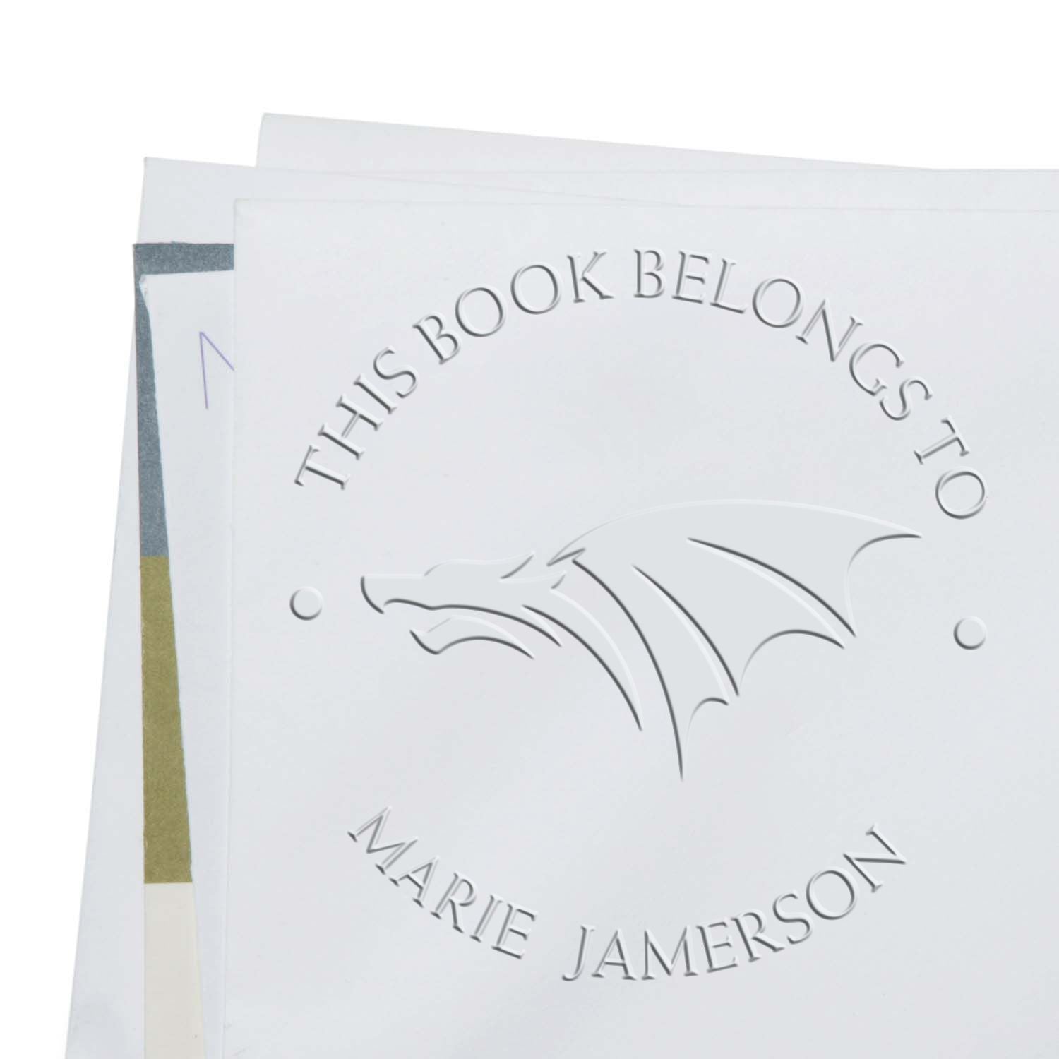 Desk Rainbow Riser Custom Made This Book Belongs To Seal Press - Engineer Seal Stamps