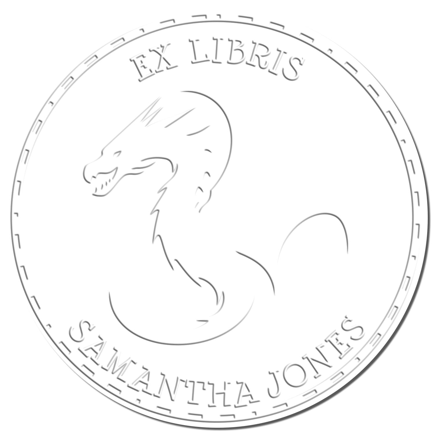 Soft Aether Breath Personalized Bibliophile Embossed Stamp