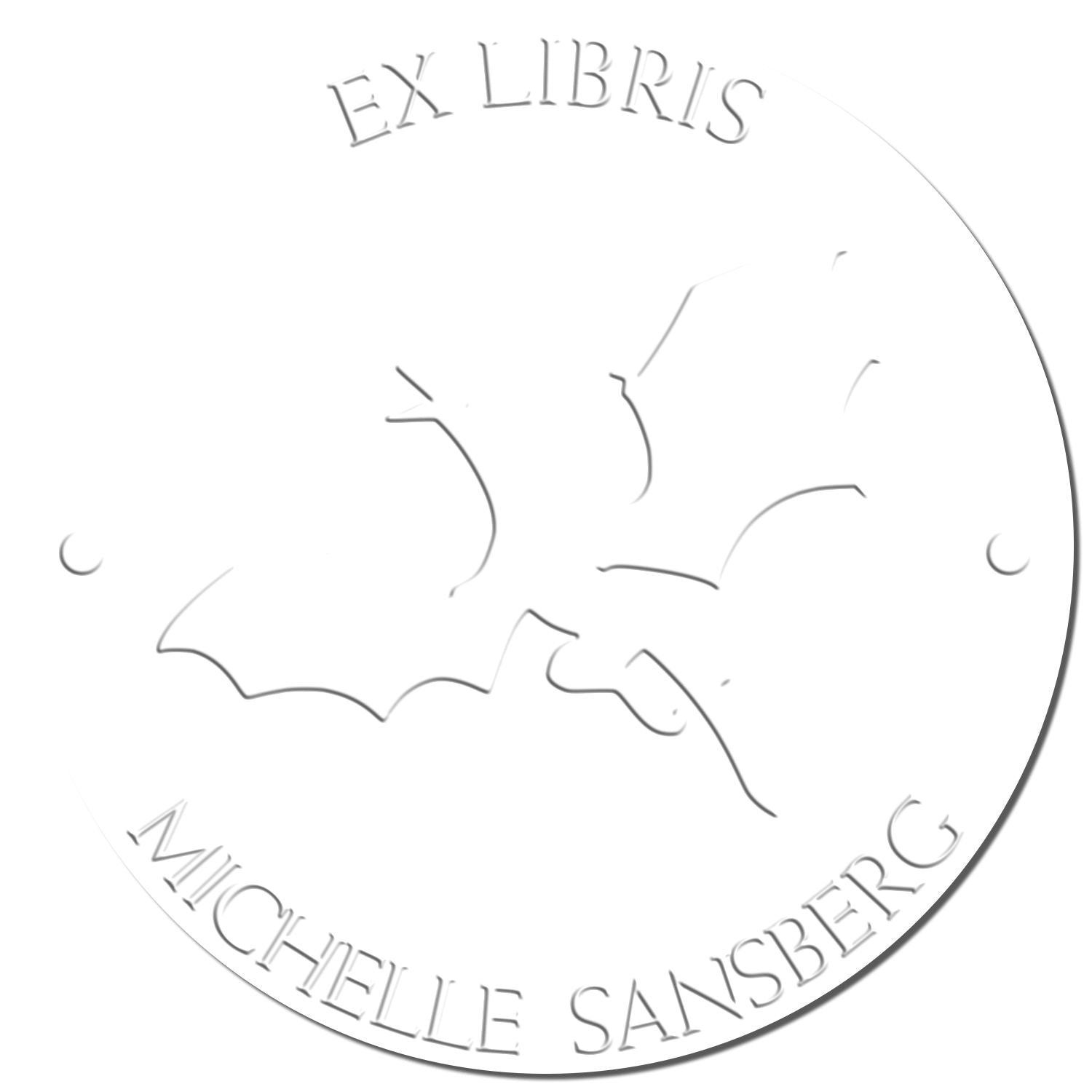 Hybrid Pulsar Plume Personalized Book Property Embossing Seal - Engineer Seal Stamps