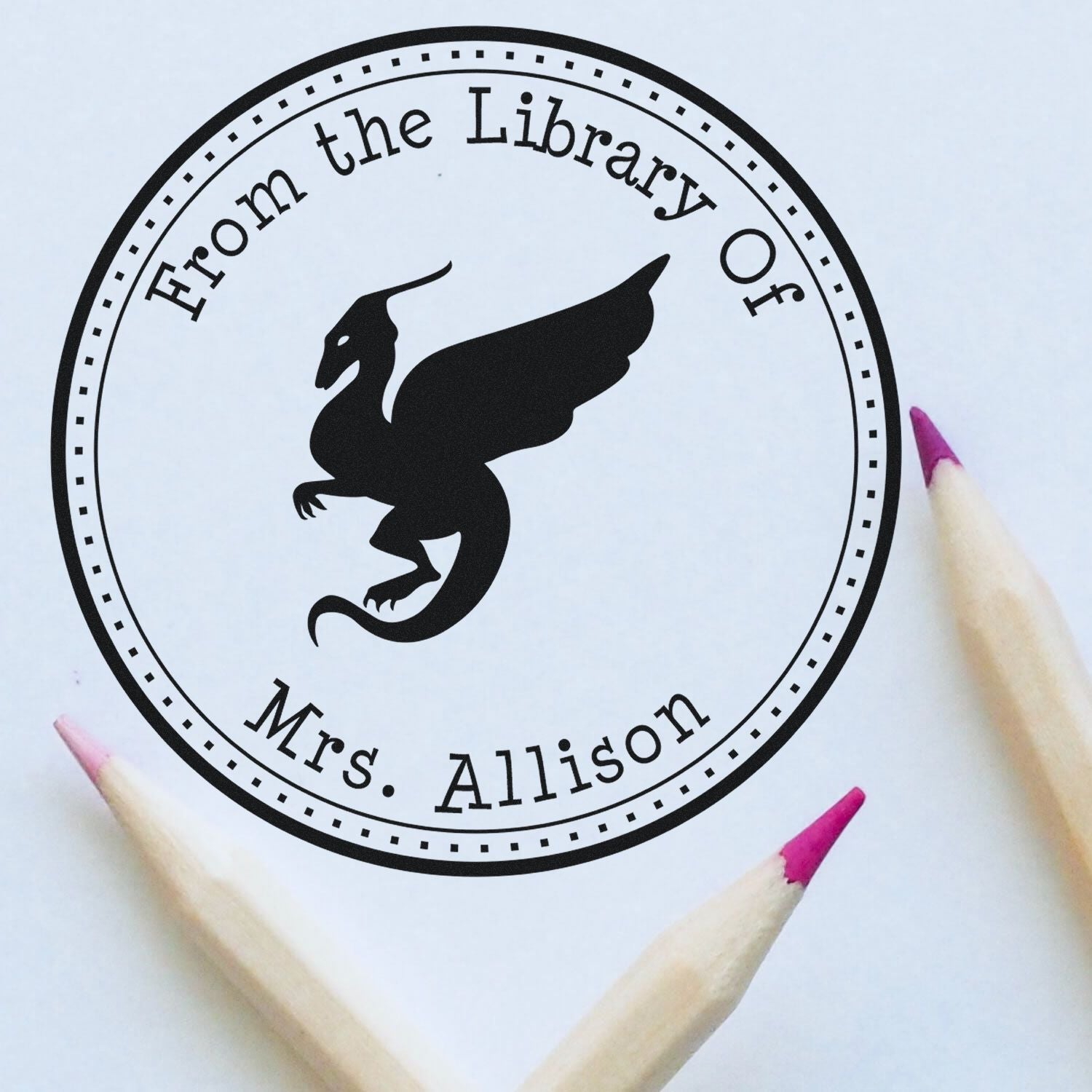 Self-Inking Orion Smoke Custom Made Book Belongs to Stamper - Engineer Seal Stamps