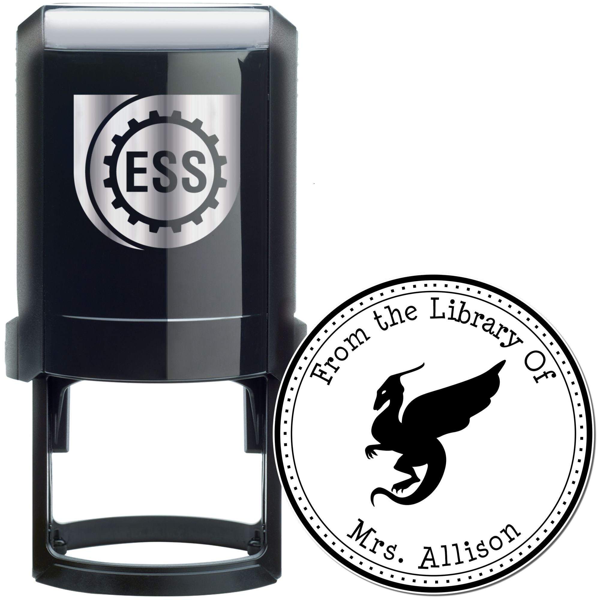 Self-Inking Orion Smoke Custom Made Book Belongs to Stamper - Engineer Seal Stamps