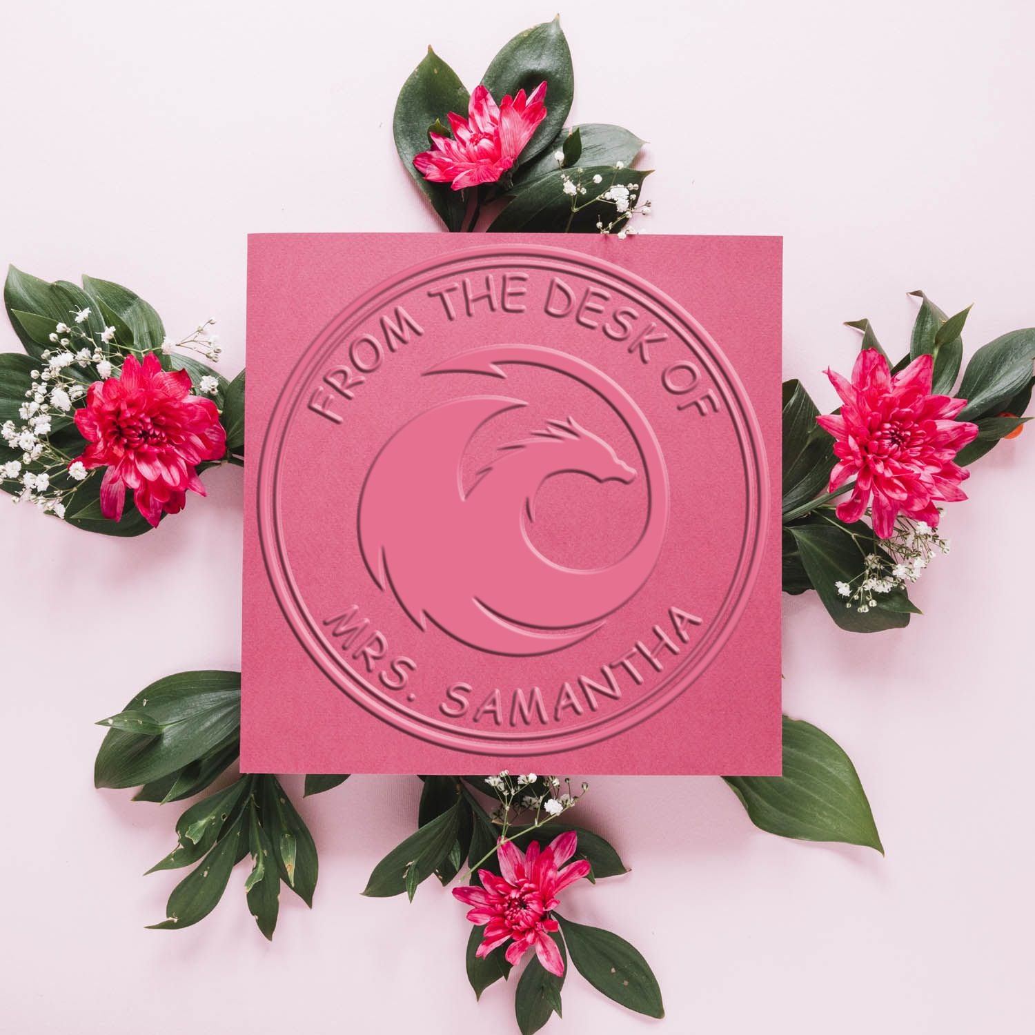 Desk Eclipse Echo Personalized Book Embossing Stamp - Engineer Seal Stamps