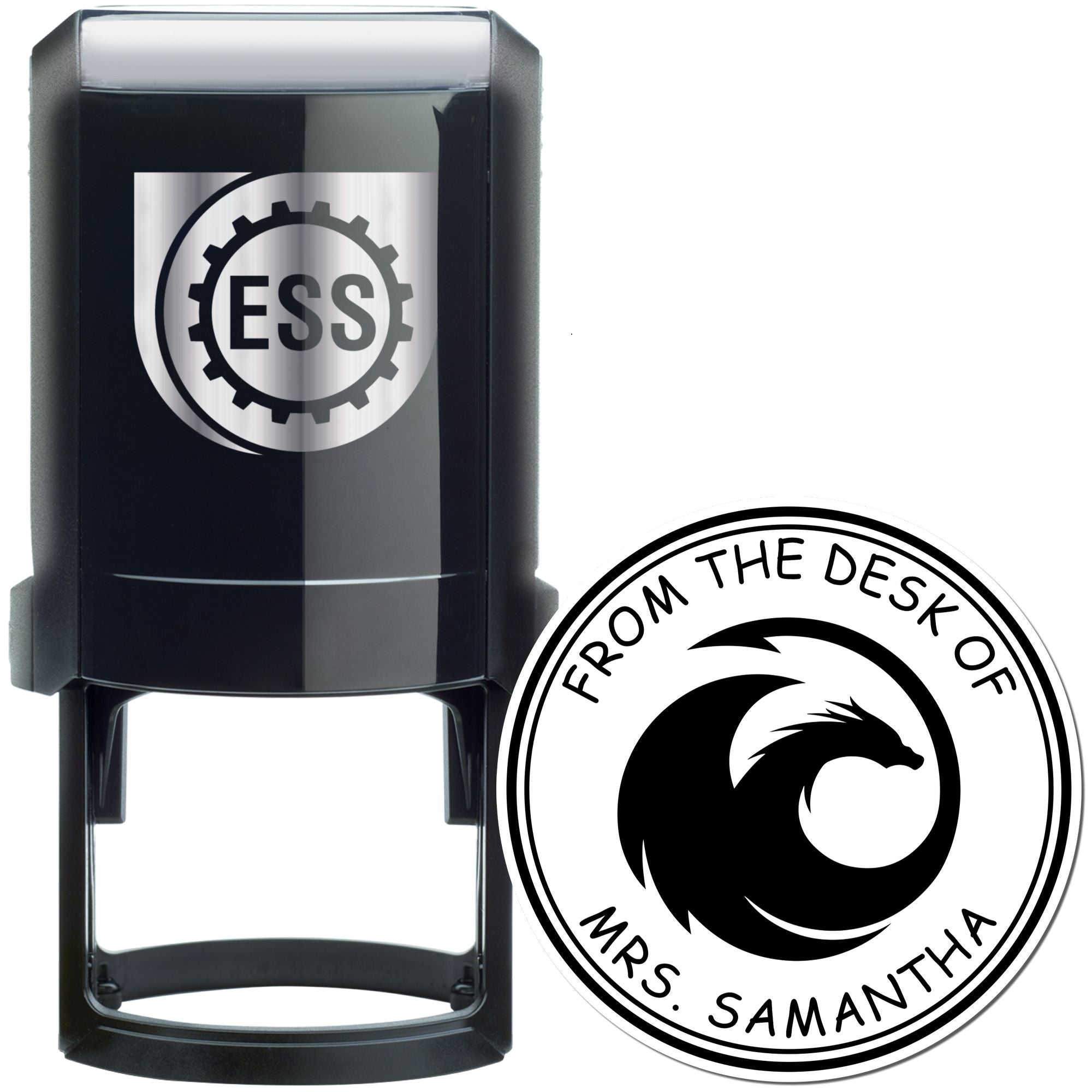 Self-Inking Eclipse Echo Custom Made Book Library Stamper - Engineer Seal Stamps