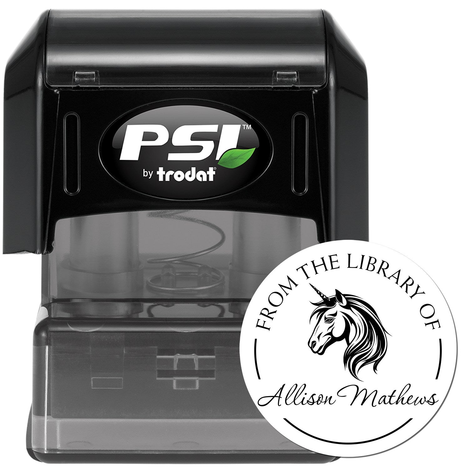Rainbowdash Unicorn Pre-Inked Customized Book Logo Stamp