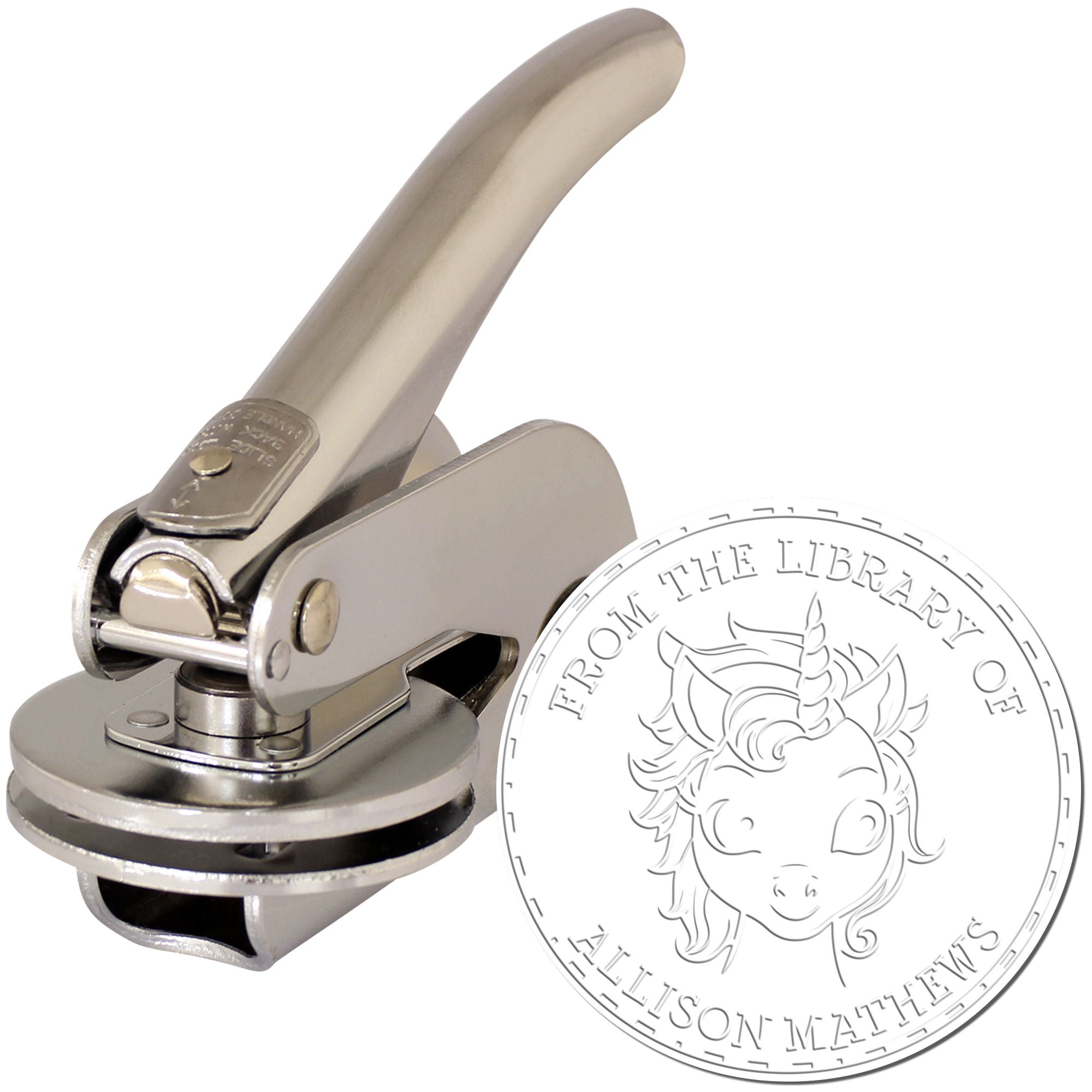 Starlight Unicorn Handheld Custom Ex Libris Embosser