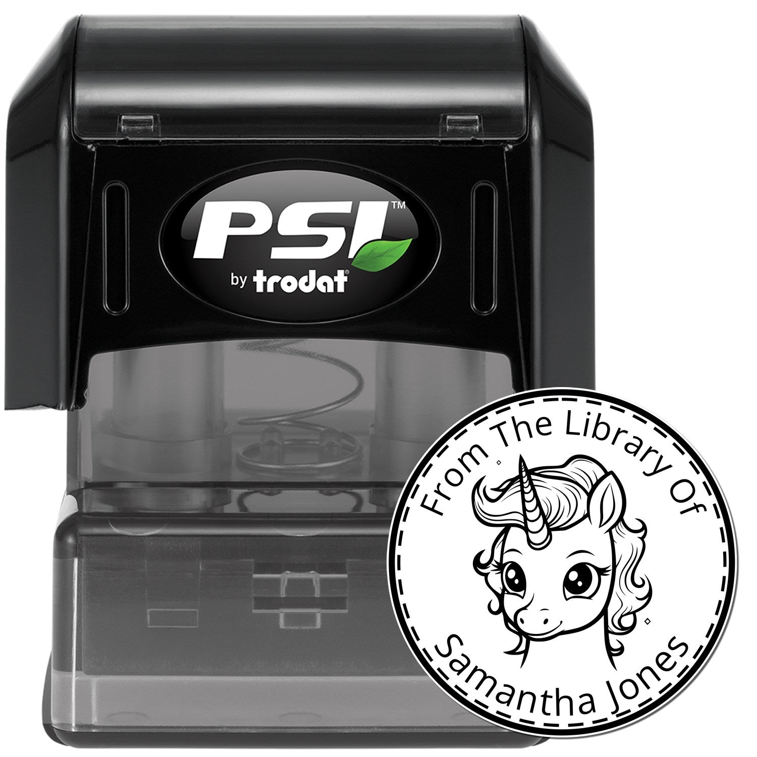Moonbeam Unicorn Pre-Inked Customized Book Identity Stamp