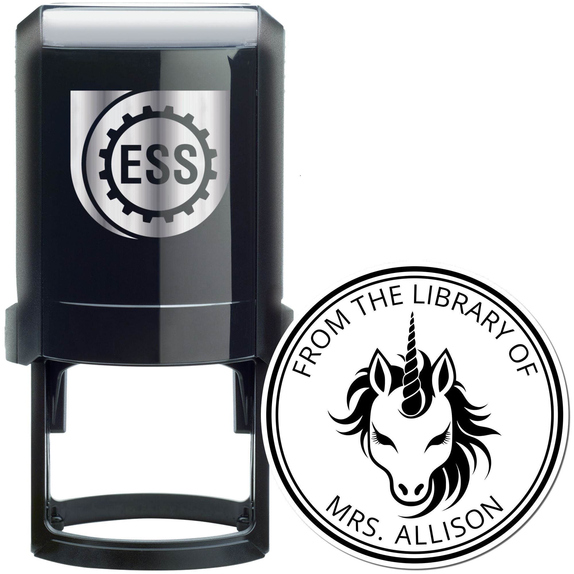 Twinklehorn Magical Unicorn Self-Inking Custom Library Gift Stamp