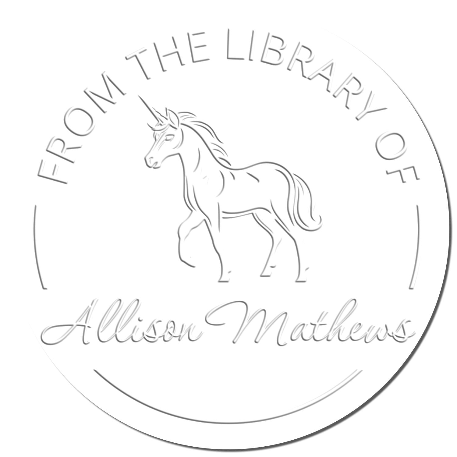 Dreamprance Magical Unicorn Handheld Custom Ex Libris Design Seal