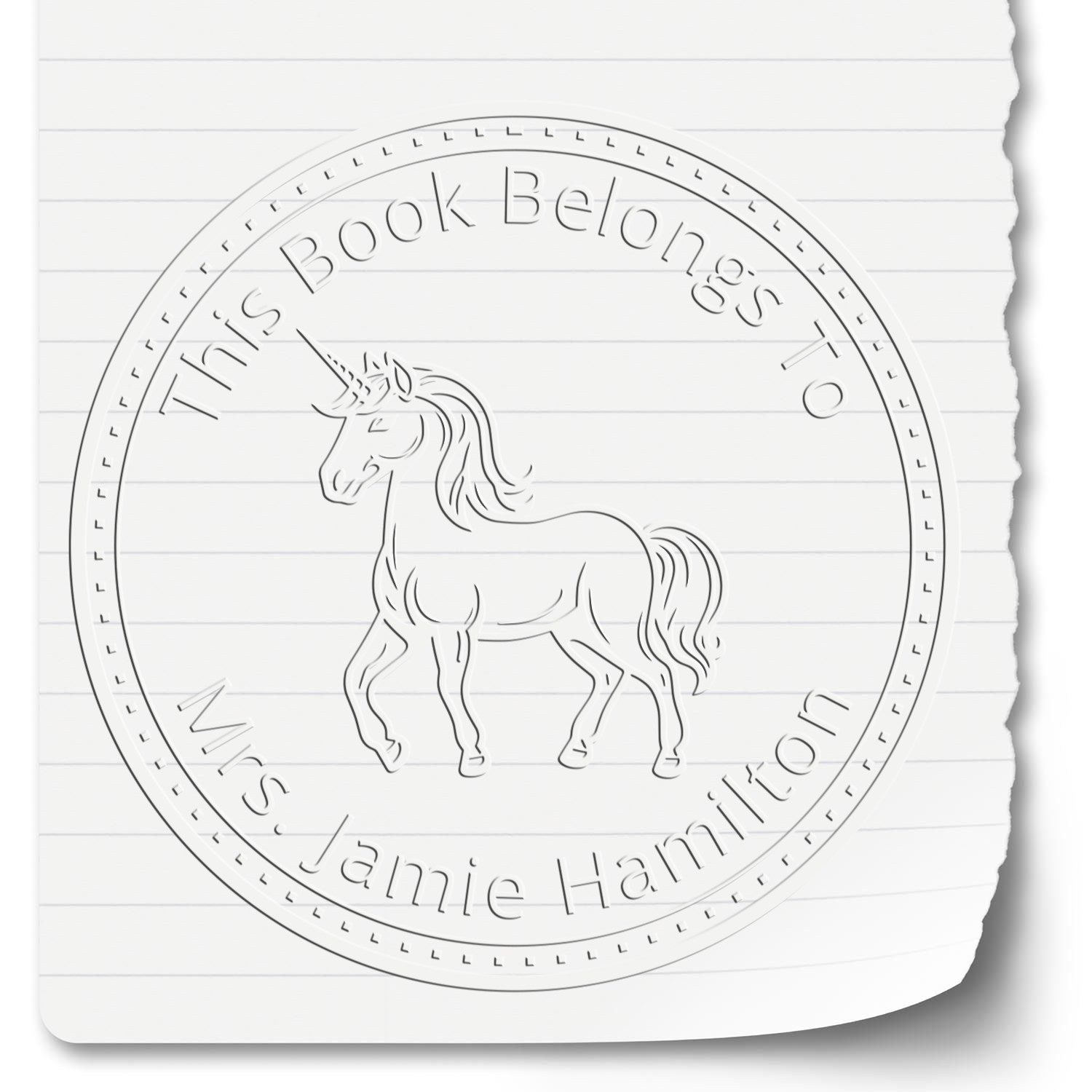 Soft Willowhoof Magical Unicorn Customized Book Embosser