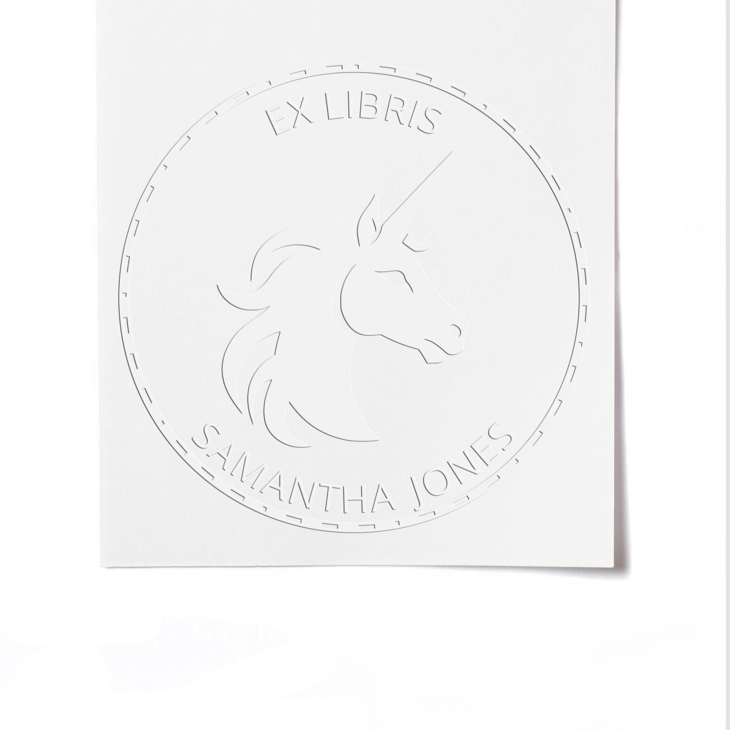 Velvetfrost Unicorn Handheld Custom Name For Library Embossing Seal