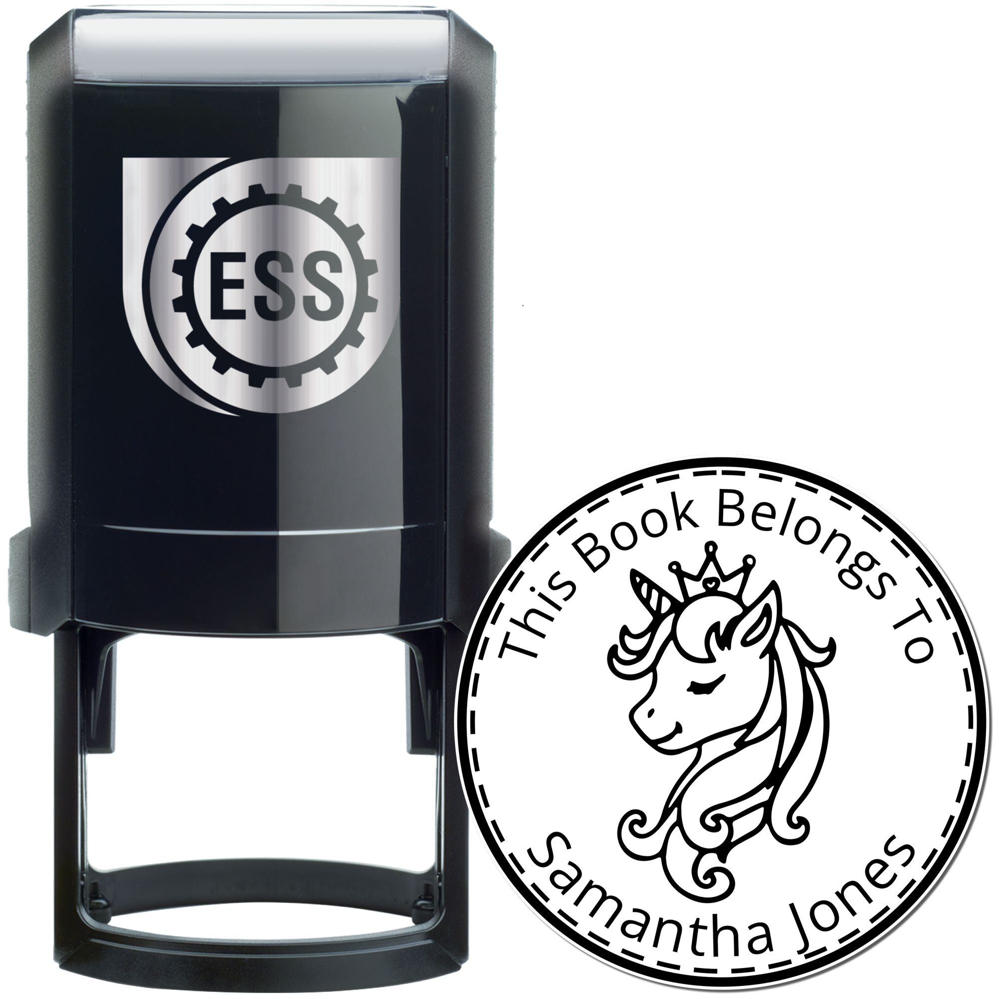 Radiantgallop Unicorn Self-Inking Custom From The Library Of Design Stamp - Engineer Seal Stamps