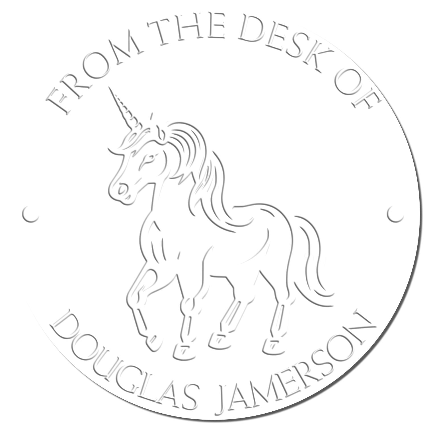 Soft Heavenlymist Unicorn Customized Book Monogram Seal