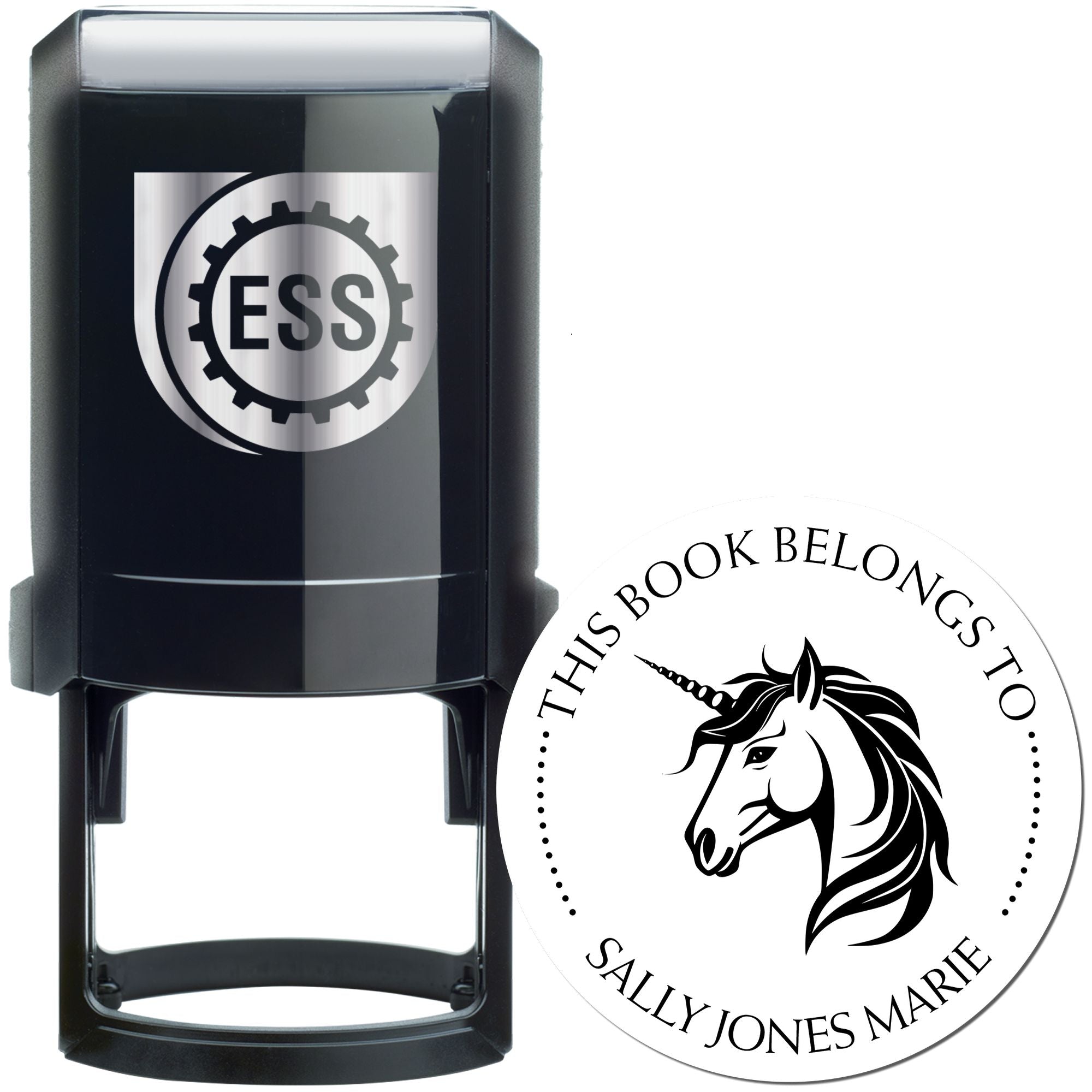 Eclipsewing Unicorn Self-Inking Custom Home Library Stamp