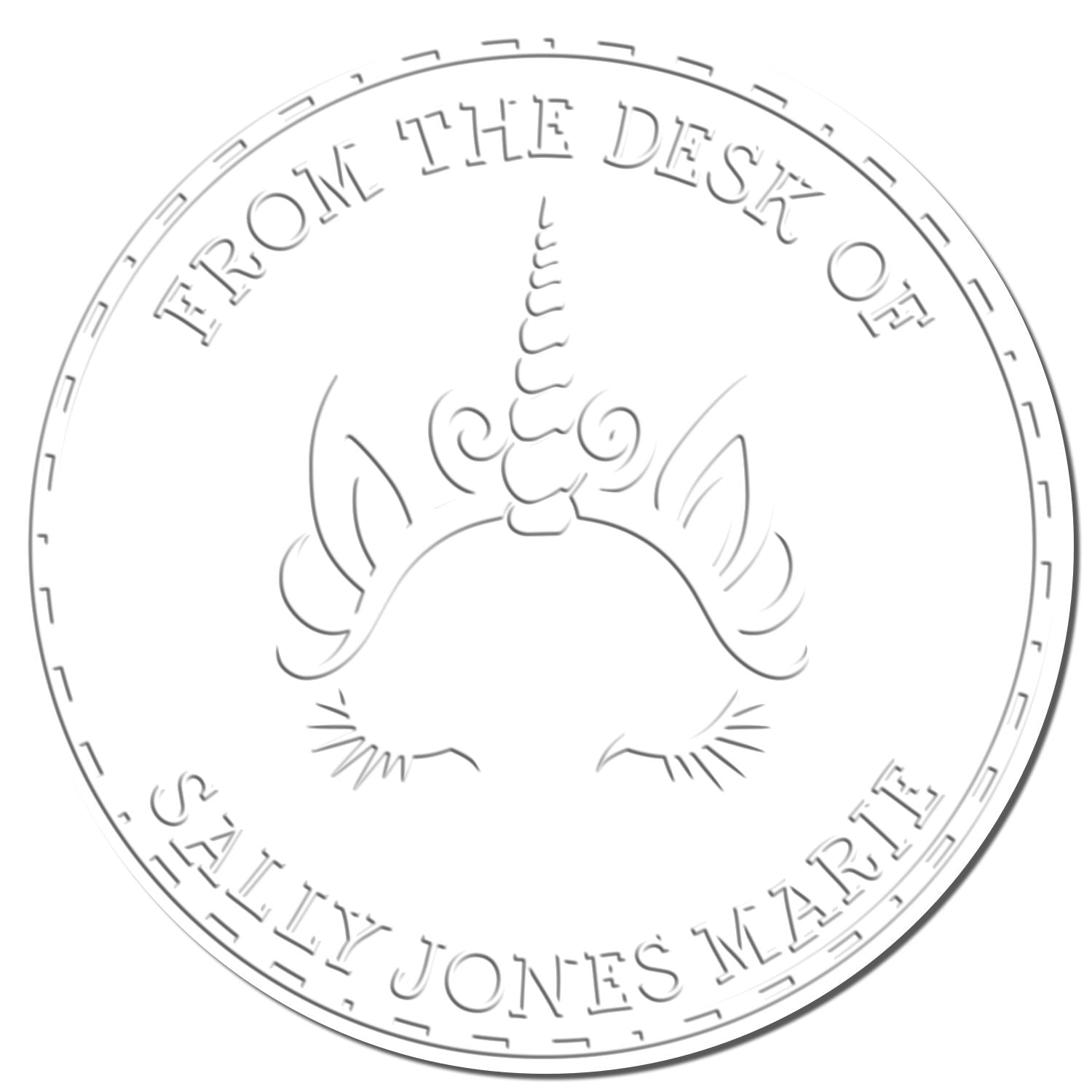 Nebulamane Unicorn Desk Custom-Made Ex Libris Bookplate Embossing Seal - Engineer Seal Stamps