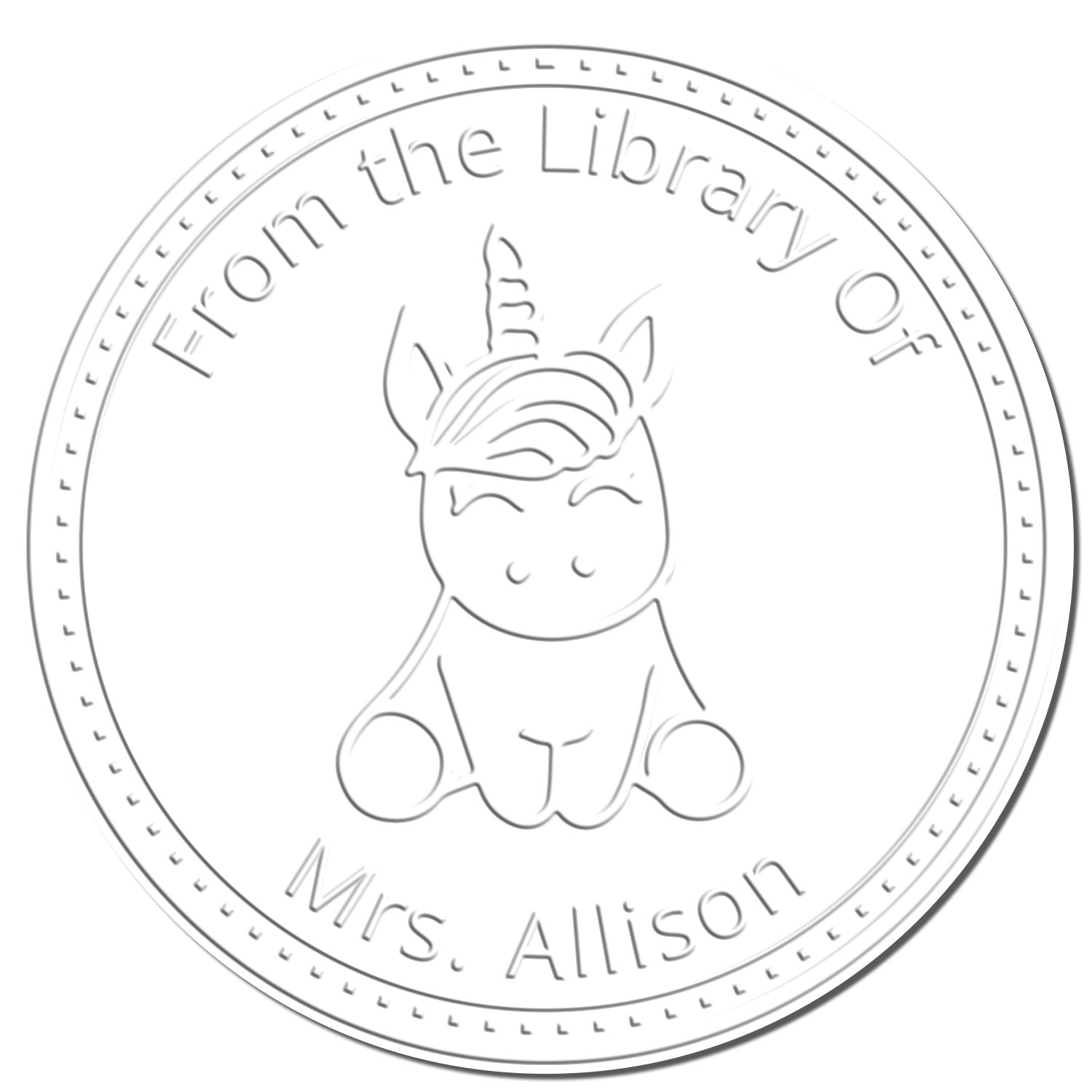 Soft HappyDaze Mythical Unicorn Customized Book Insignia Embosser